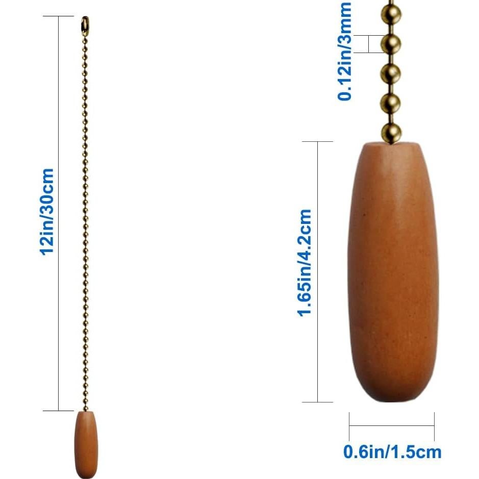 Paquete de 4 Cadenas de Tirador Aeknewo 30.48 cm Bronce Retro