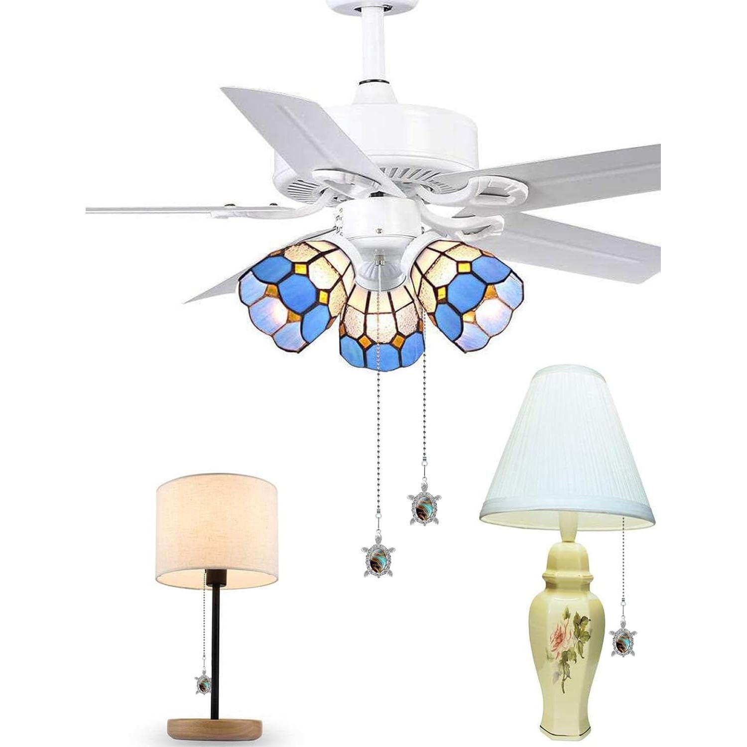 Extensor de Cadena de Luz y Ventilador Hyamass Tortuga 30.48 cm Plata