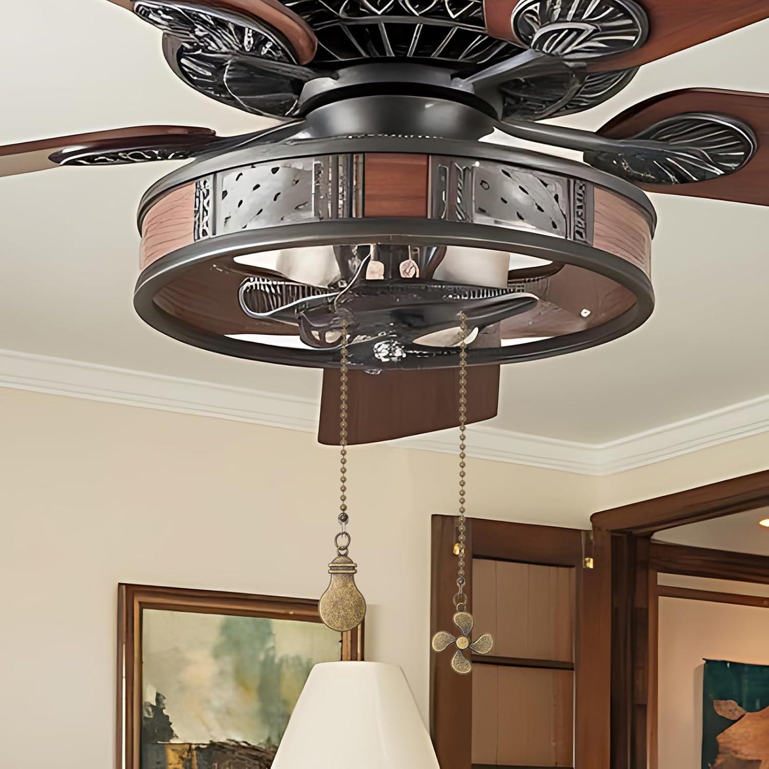 Juego de 2 Extensores de Cadena para Ventilador de Techo Bronce