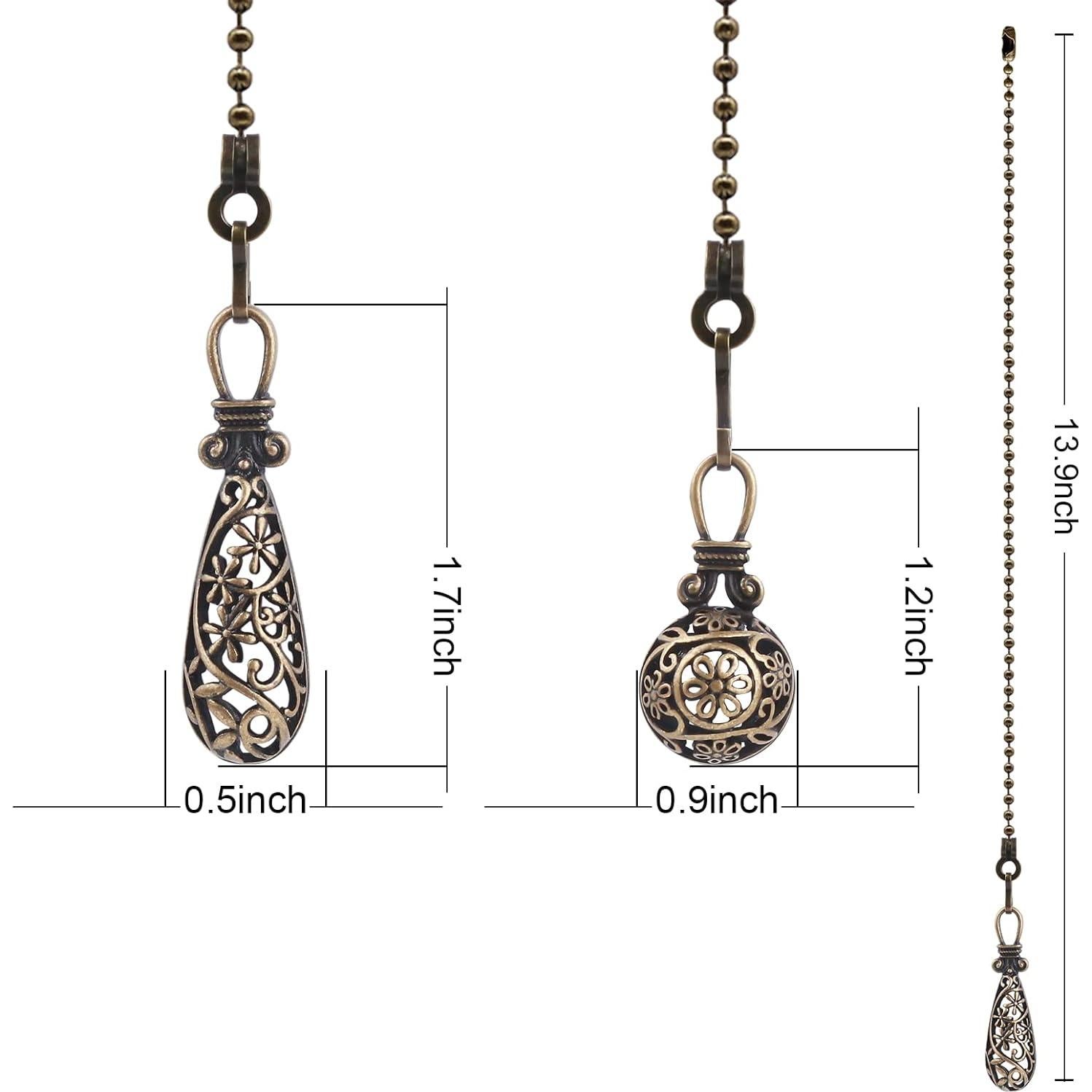 Cadenas de Tirar para Ventilador de Techo Dotlite Cobre 2Pack