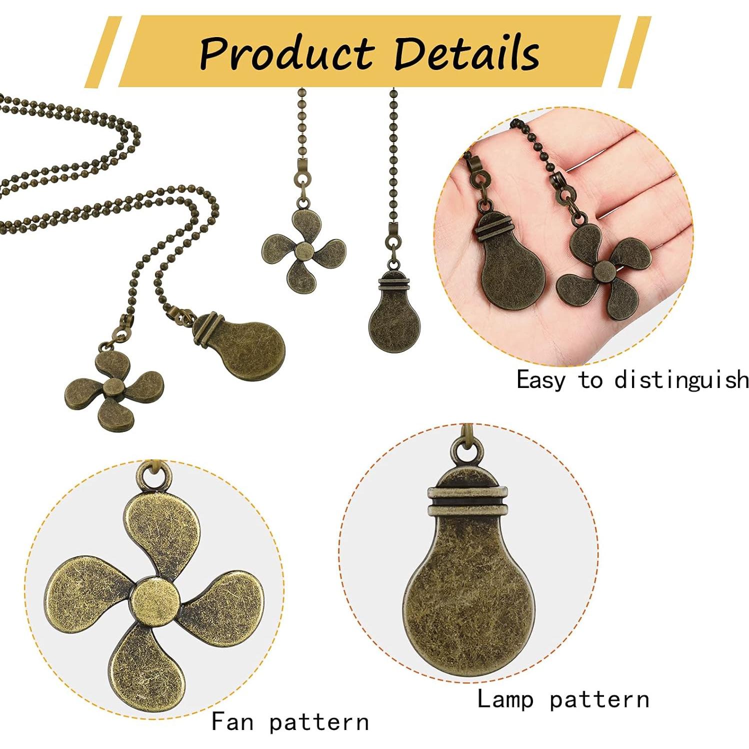 Extensión de Cadena de Techo Dingion 8 Piezas Bronce 30.48 cm