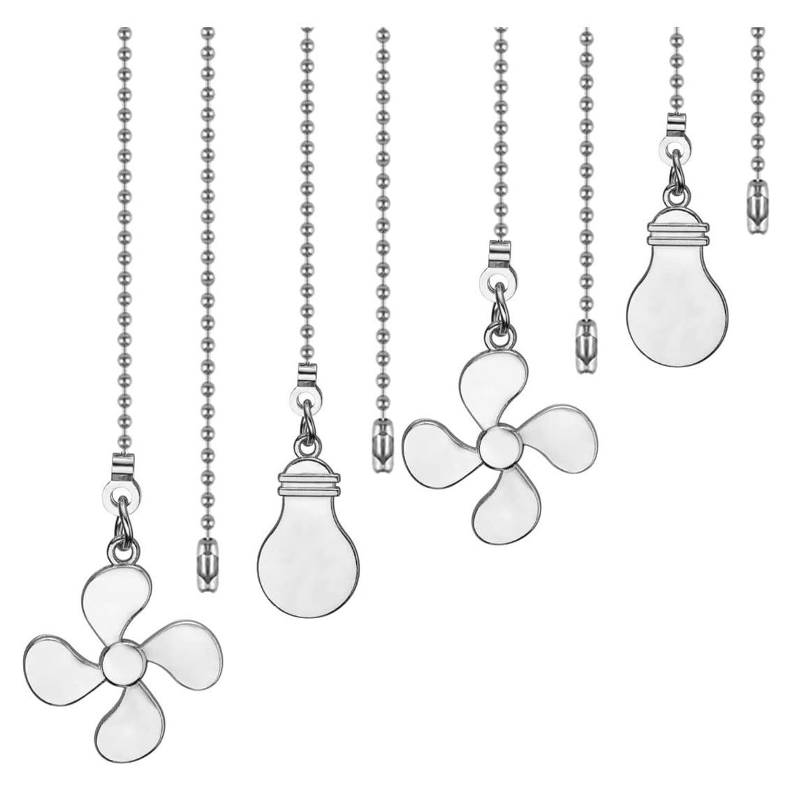 Juego de Cadenas de Tirar para Ventilador de Techo ZE-268S6 30.48 cm Níquel