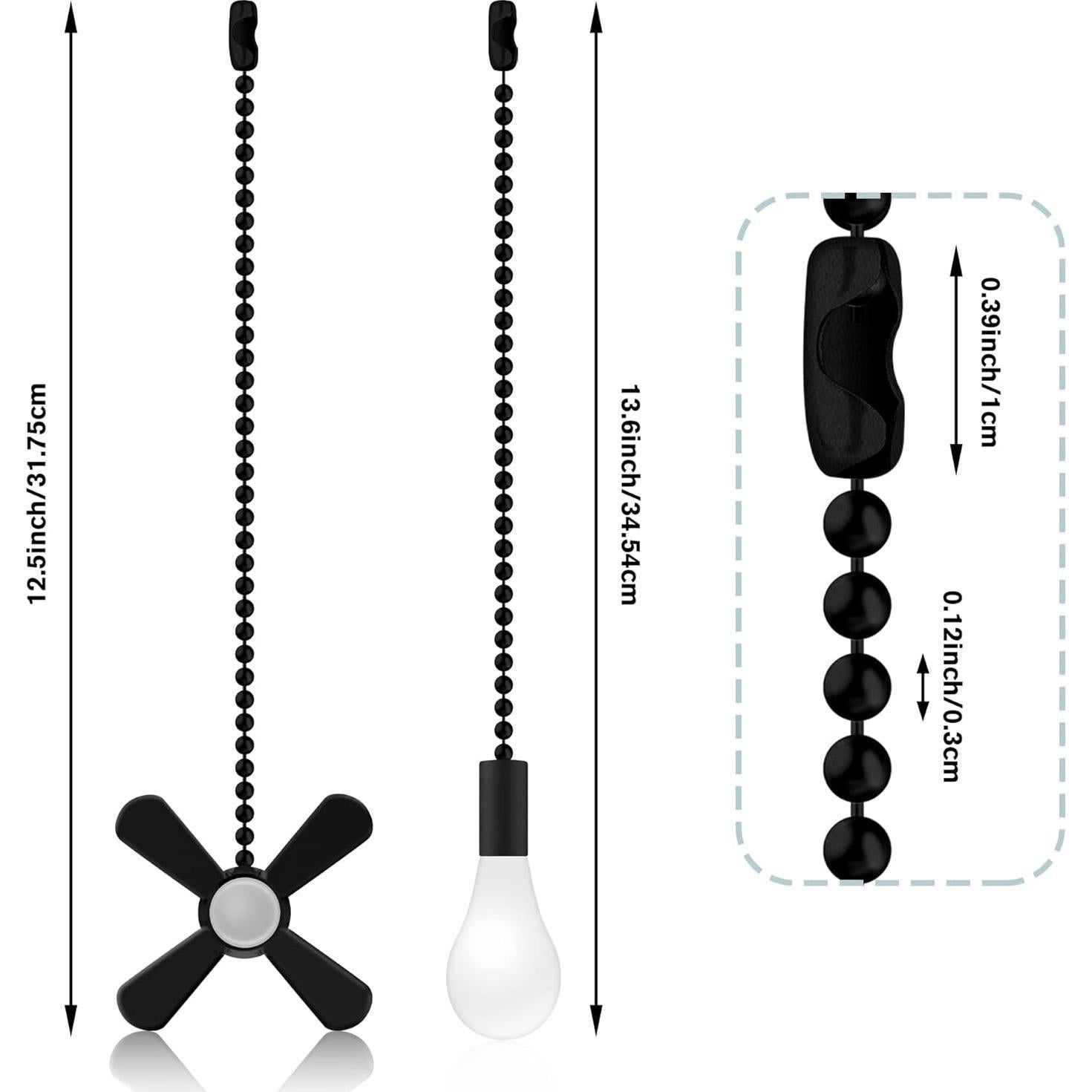 Cadenas de Tirar AIIGOU para Ventilador de Techo 34.5cm 2 Piezas