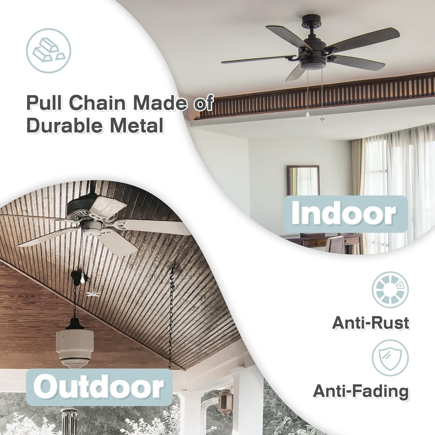 Cadenas de Tirar AIIGOU para Ventilador de Techo 34.5cm 2 Piezas