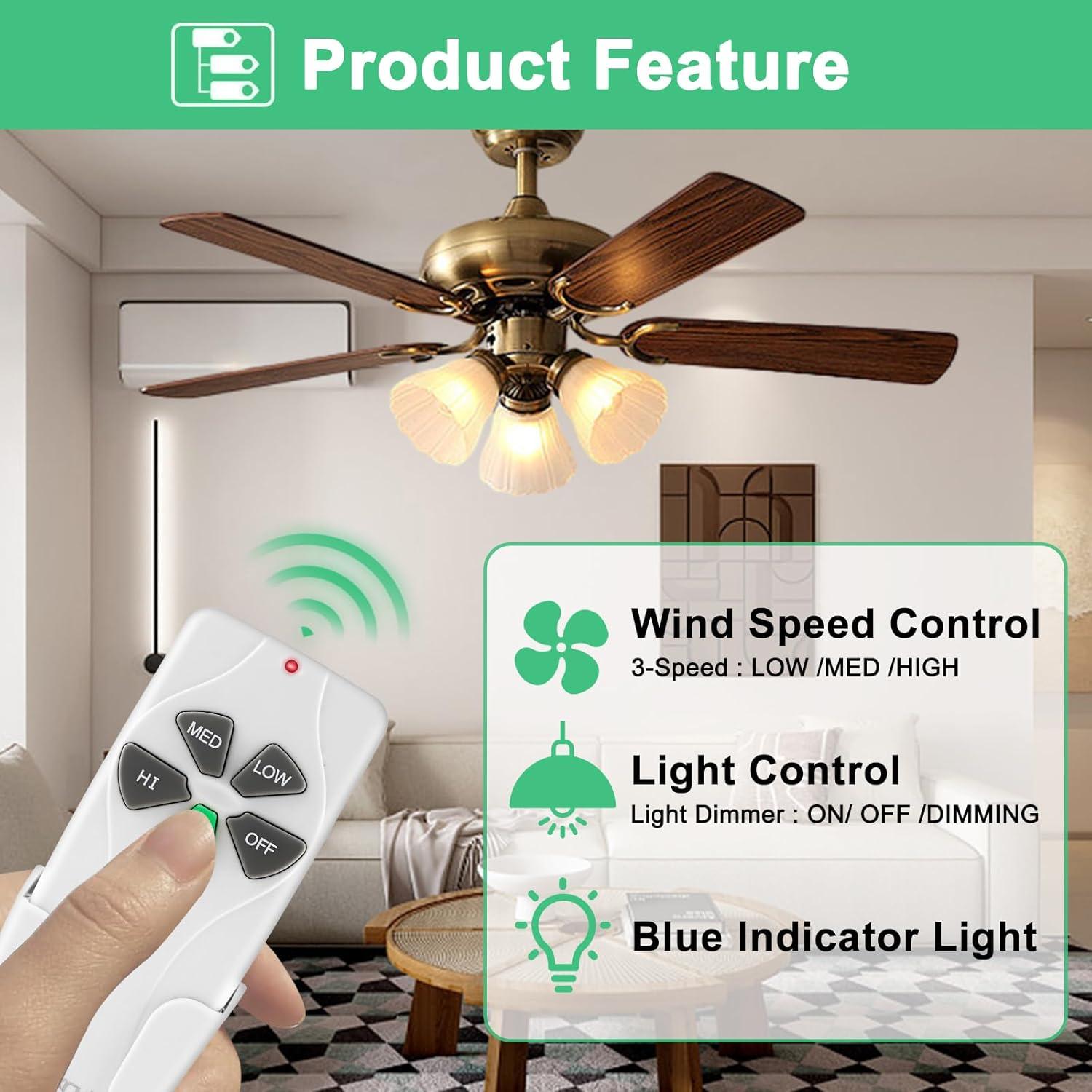 Control Remoto Universal para Ventilador de Techo HUAXRUI