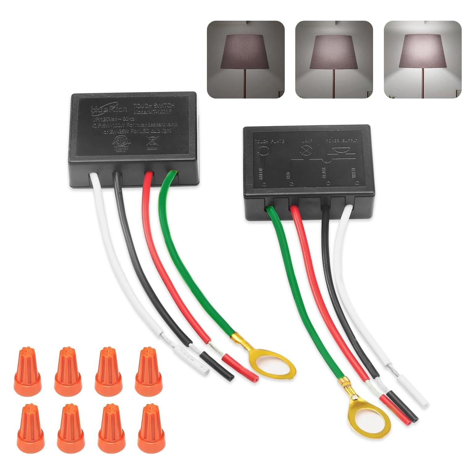 Interruptor Táctil Regulable Zeifun 3 Niveles Brillo LED