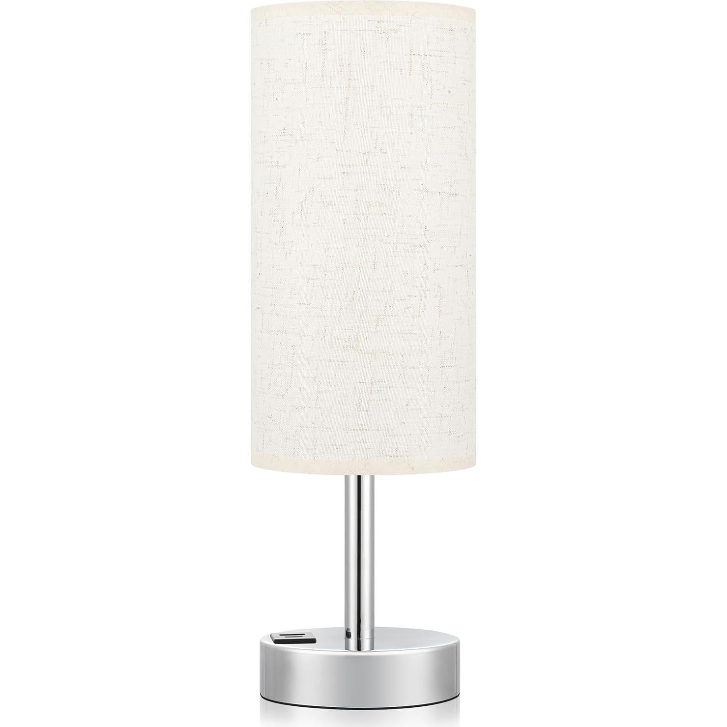 Lámpara de Mesa Táctil Dicoool 35.6cm con Carga USB-C y USB-A