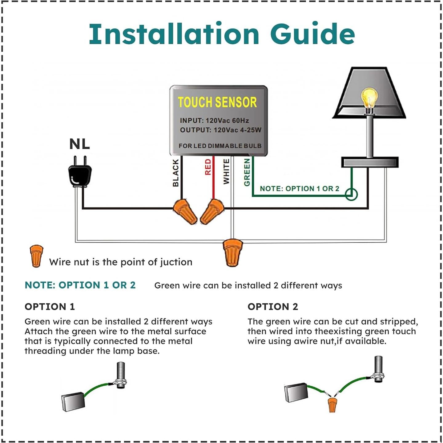 Módulo de Control Táctil Dimmable 3 Vías Basdien para Lámpara