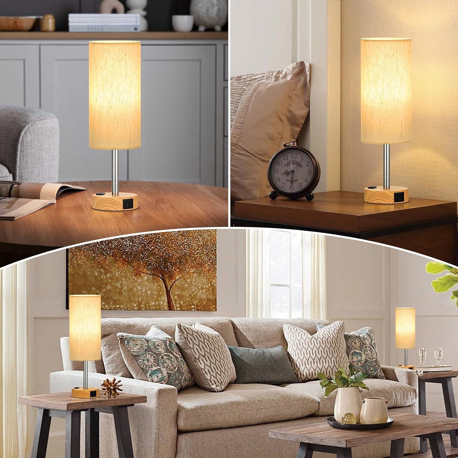 Juego de 2 Lámparas de Mesa Táctiles PartageiZ con USB