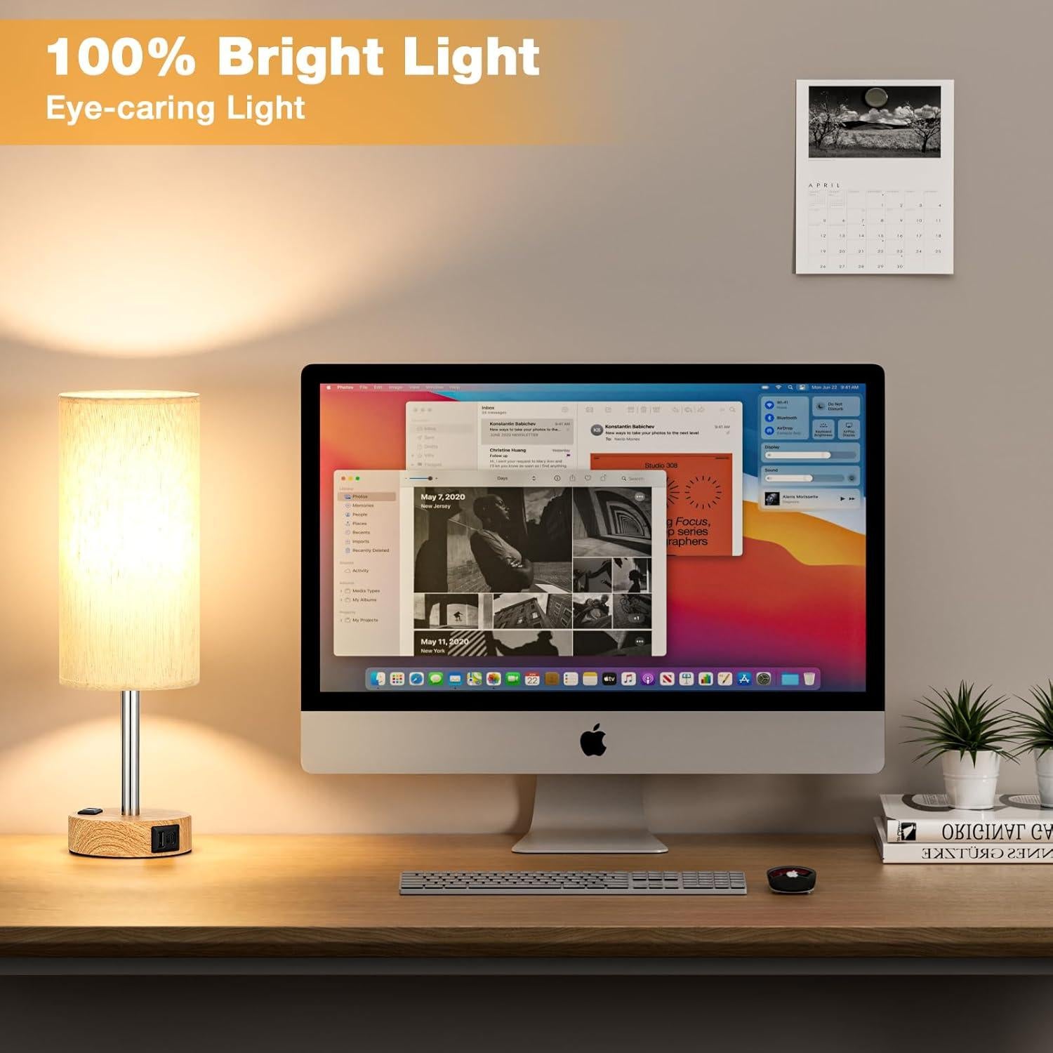 Juego de 2 Lámparas de Mesa Táctiles PartageiZ con USB