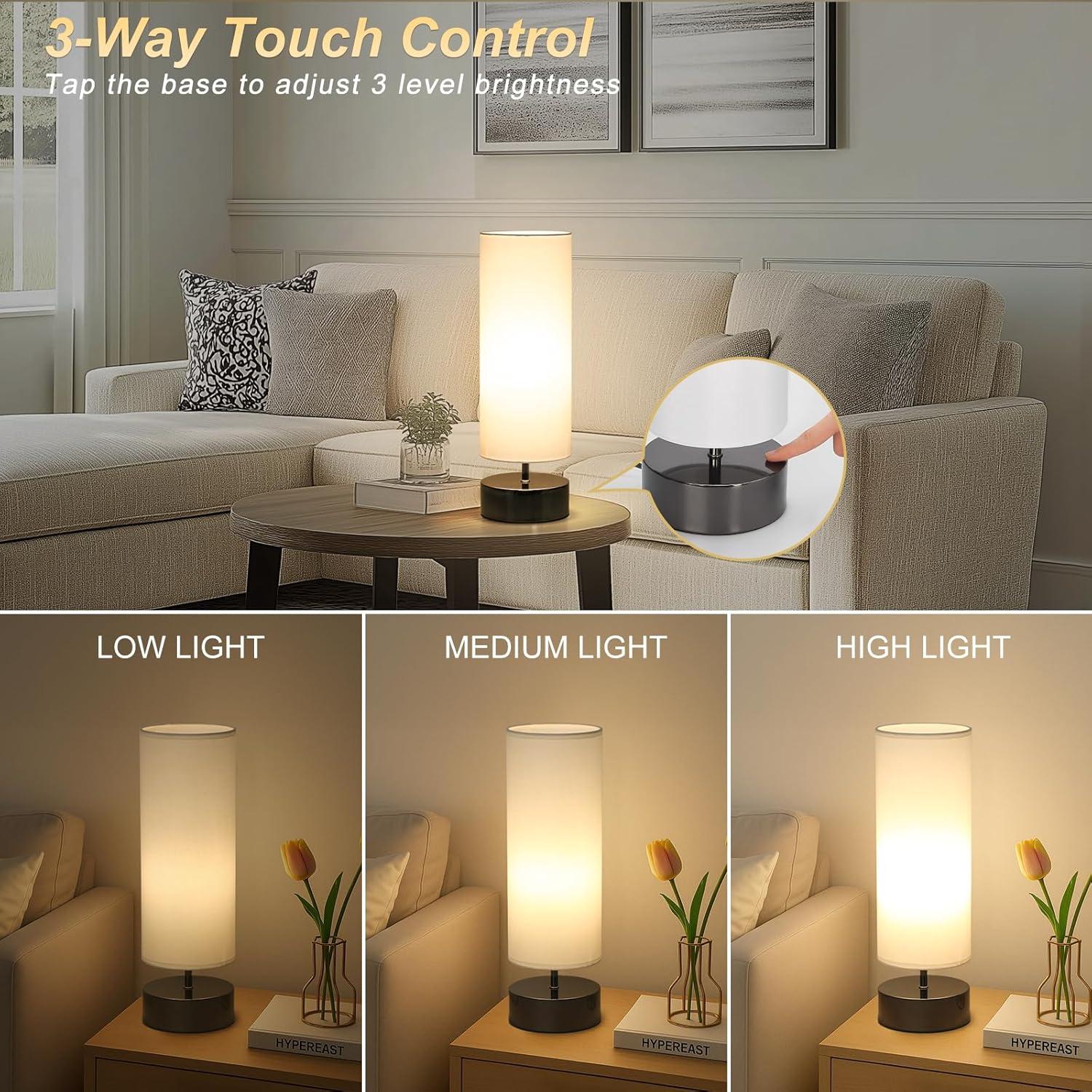 Lámpara de Mesa Táctil Seaside Village Regulable 3 Niveles LED