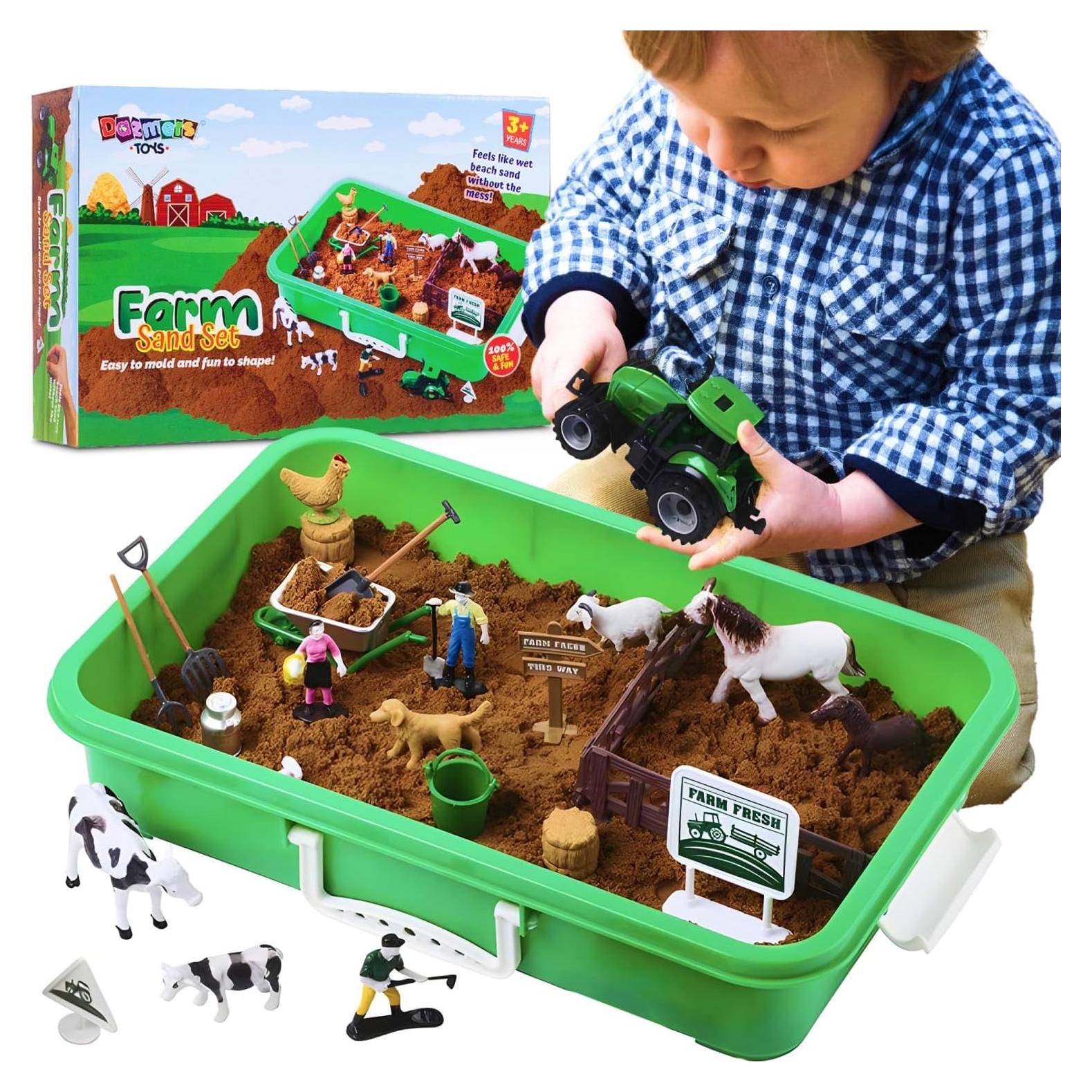 Juego de Arena Dazmers - Set de 28 Piezas de Granja