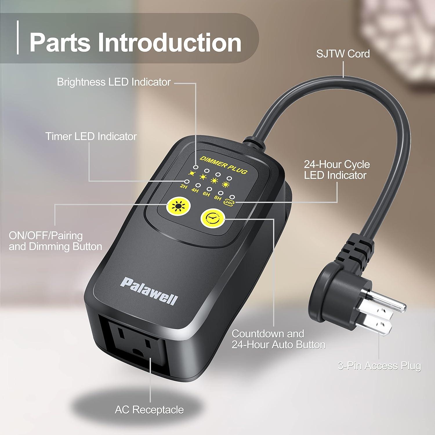 Atenuador Exterior Palawell 560W IP65 con Control Remoto