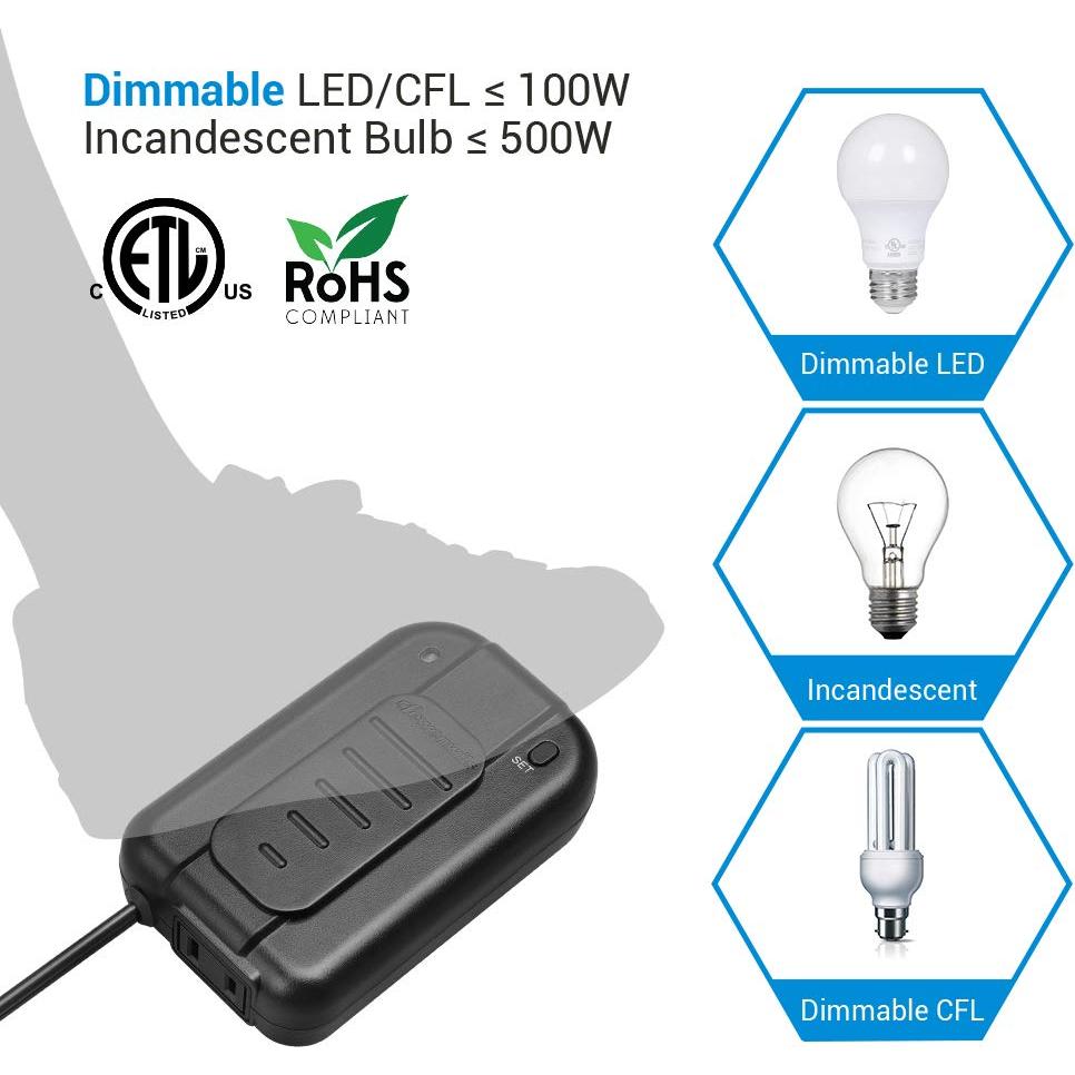 Regulador de Luz Dewenwils para Lámparas LED y CFL 1.5m