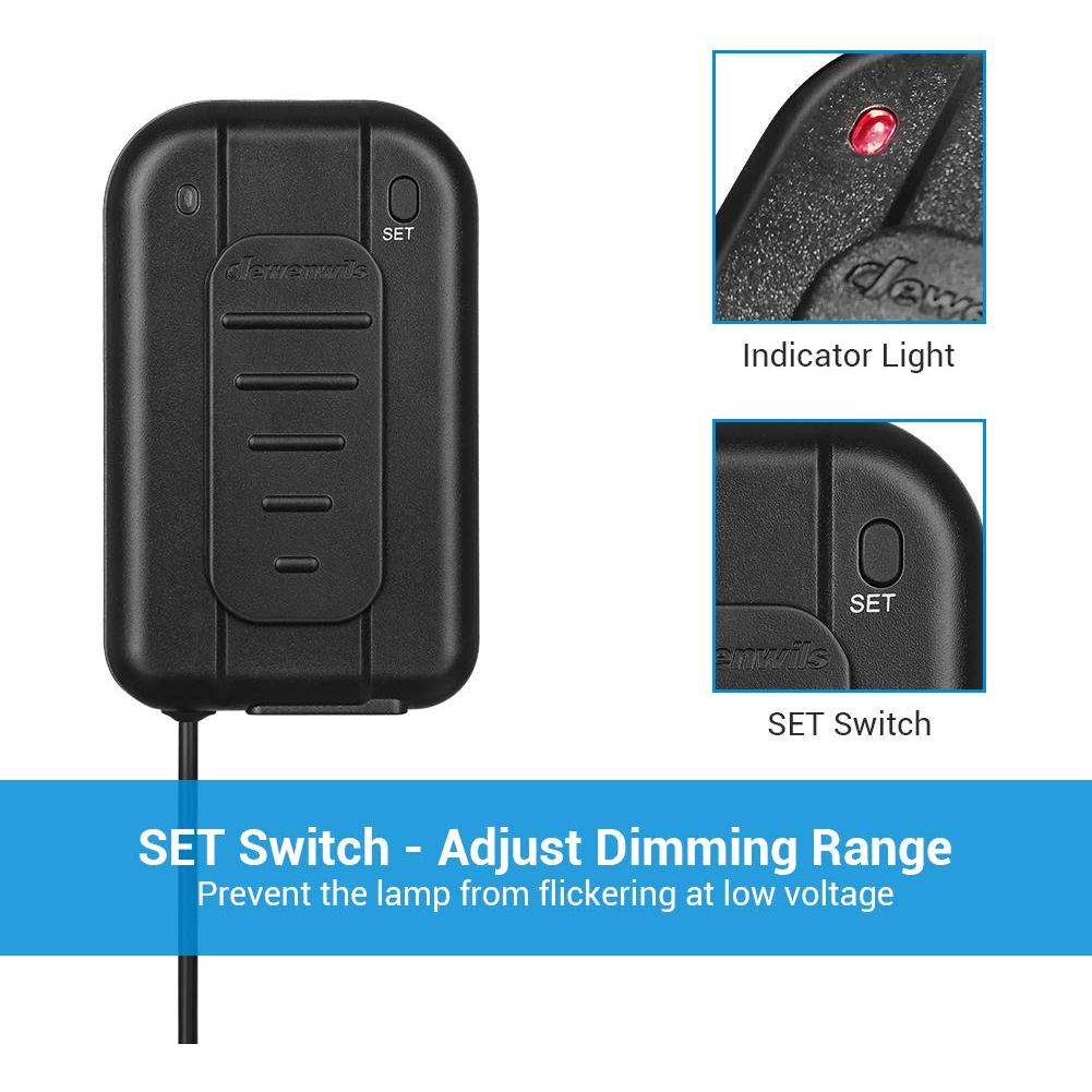 Regulador de Luz Dewenwils para Lámparas LED y CFL 1.5m