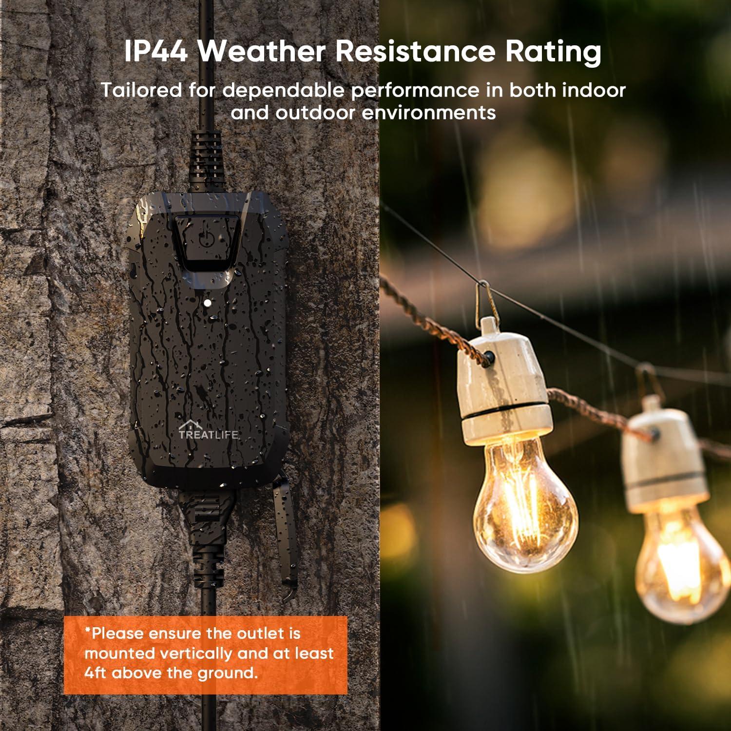 Enchufe Regulador Inteligente TREATLIFE IP44 400W Control Remoto