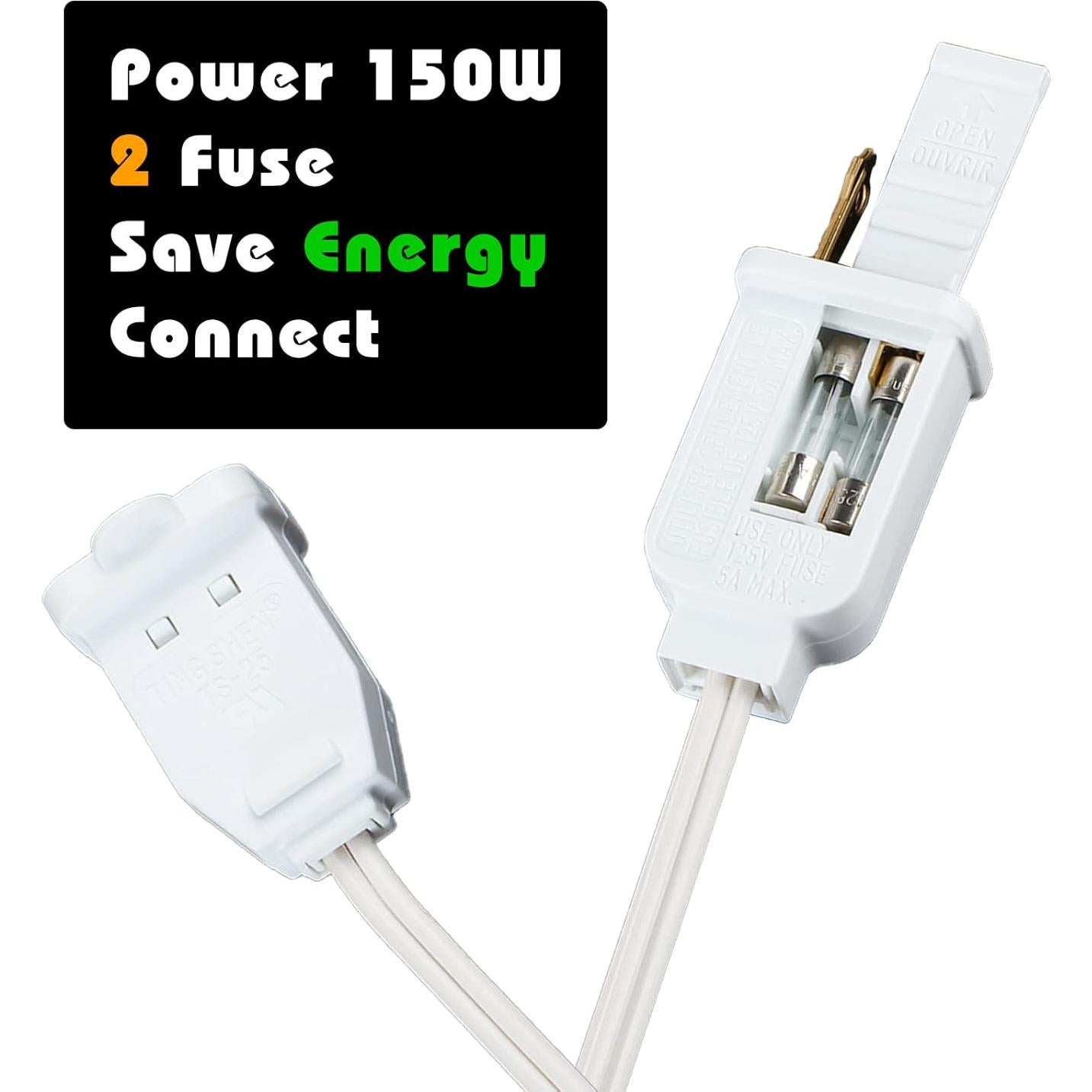 Atenuador de Luz Enchufable Leymays 150W Blanco 1.83m