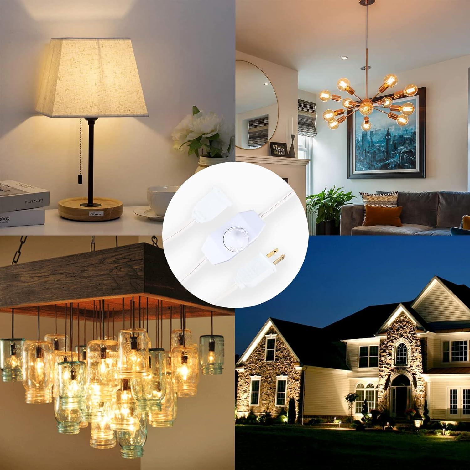 Atenuador de Luz Enchufable Leymays 150W Blanco 1.83m