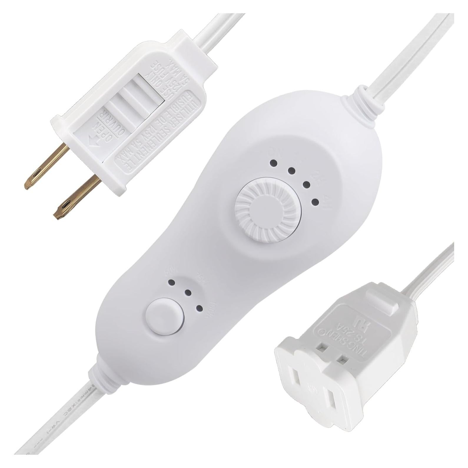 Atenuador Enchufable Leymays 150W Blanco con Temporizador