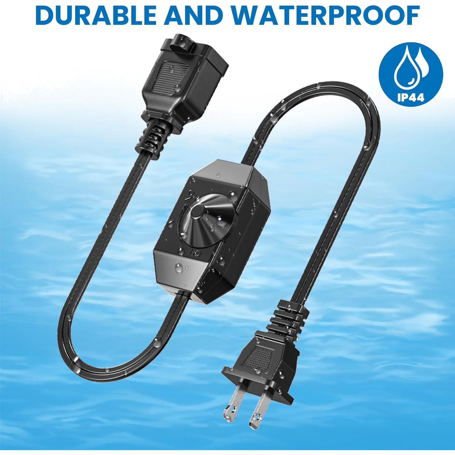 Interruptor Regulador de Luz DoRight 100W 110V IP44 Negro - Paquete de 2