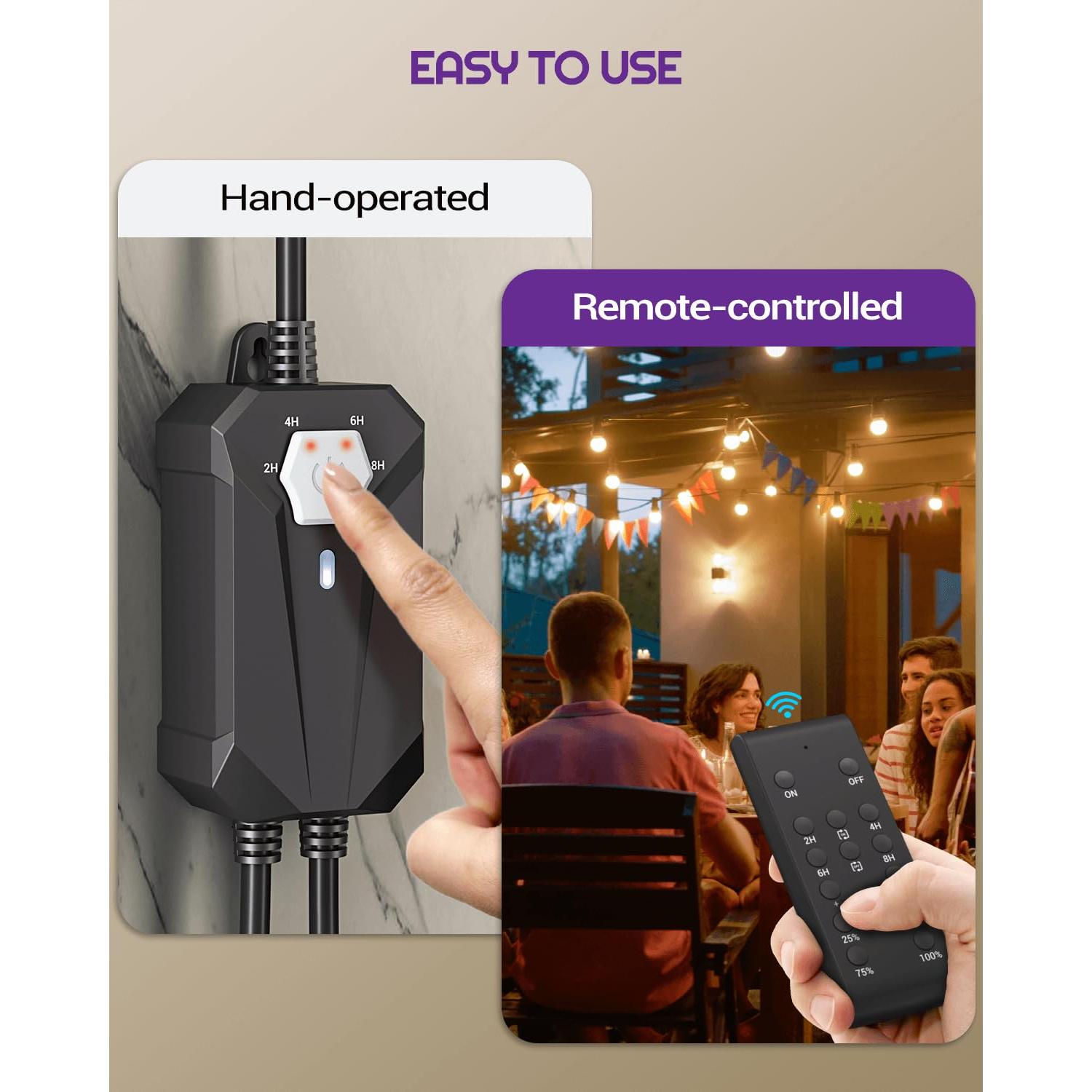 Regulador de Luz Exterior NEARPOW con Control Remoto IP55