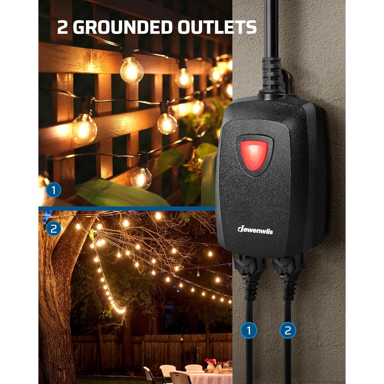 Regulador Exterior Dewenwils 125V con Control Remoto 100FT