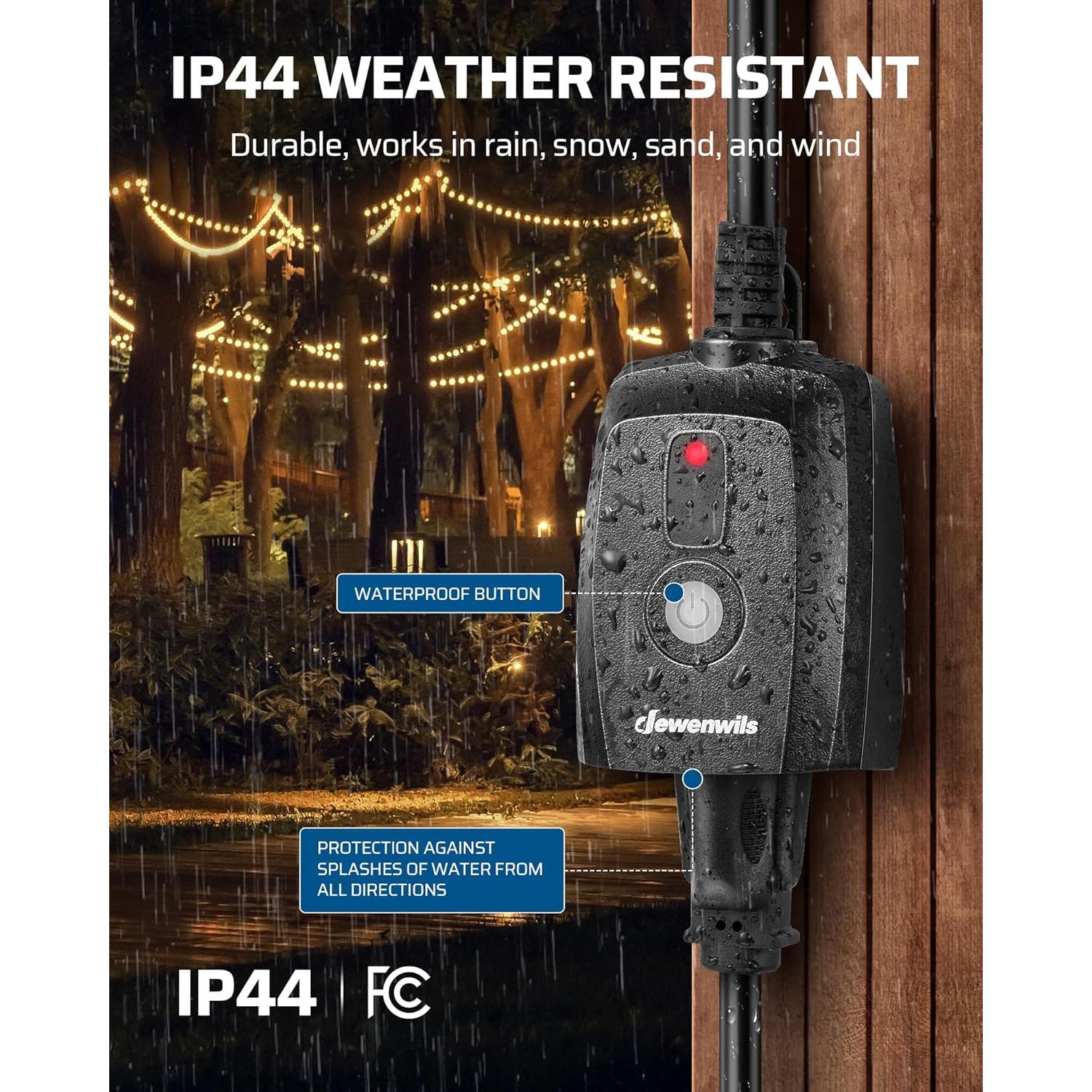 Regulador de Luces Exterior Dewenwils 150W LED Control Remoto