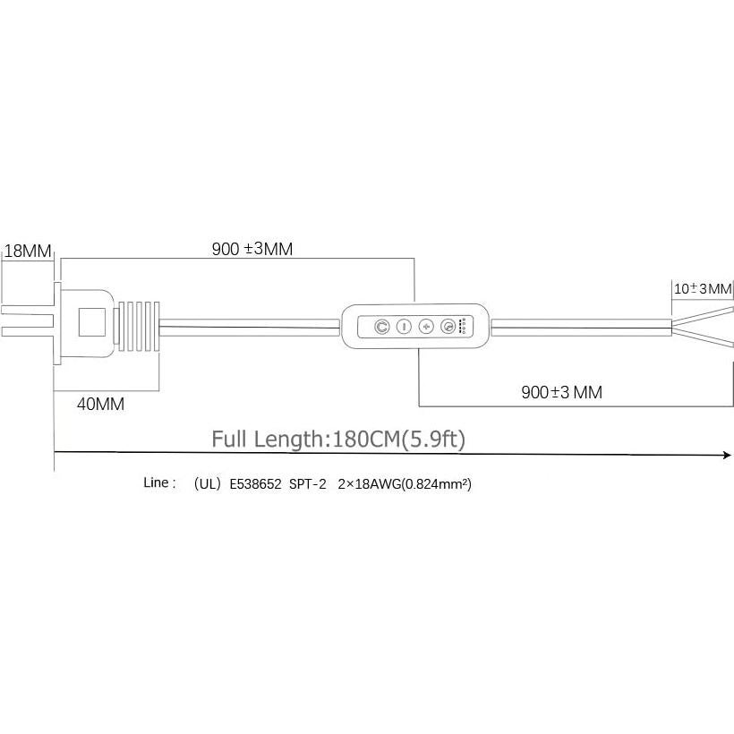 2 Pack Interruptor Regulador Temporizado 1.8m DD BEST 100W