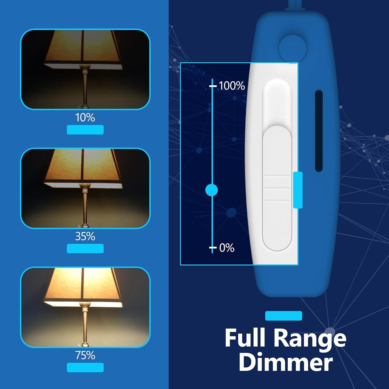 Interruptor Regulador de Lámpara de Mesa LIDER Blanco 200W
