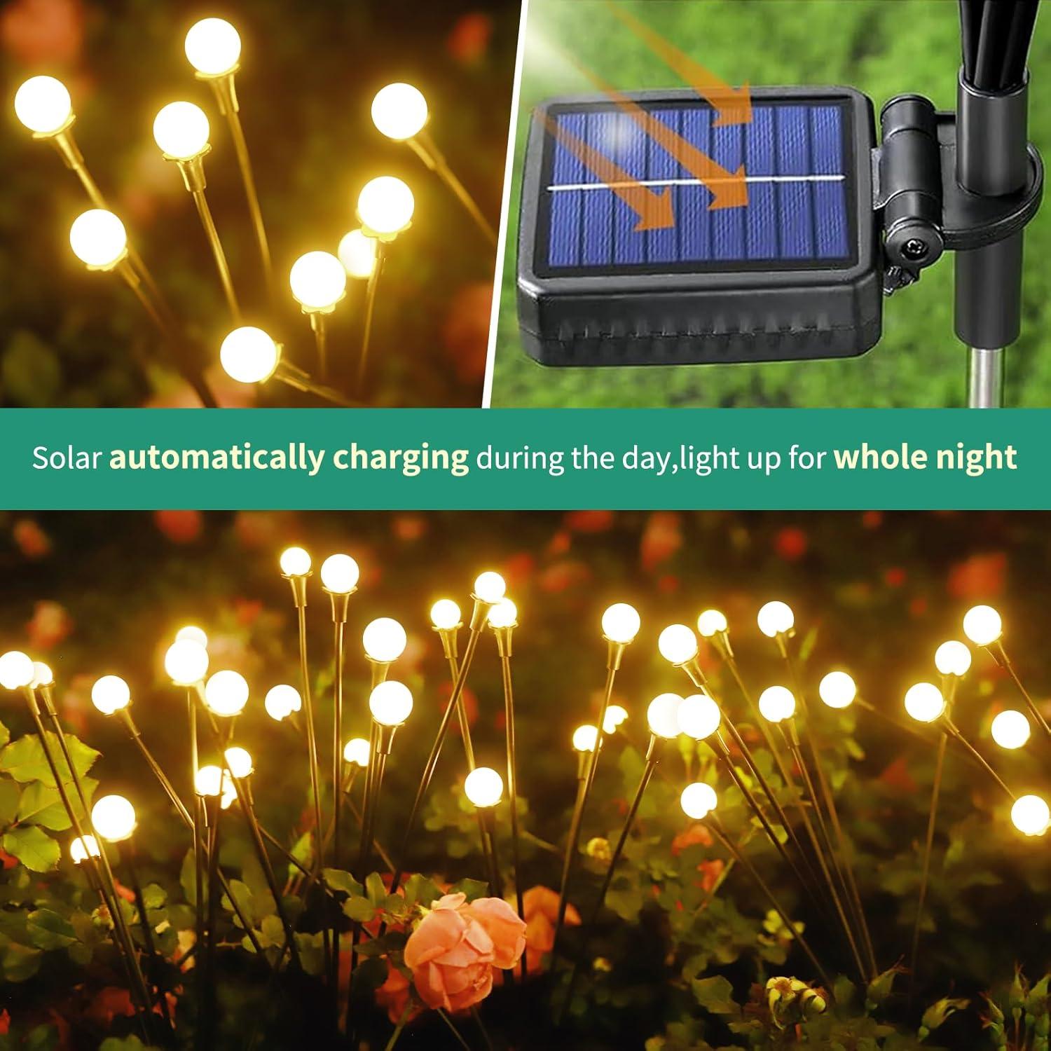 Luces Solares para Jardín VIGNUTO 4 Paquetes 32 LEDs IP65