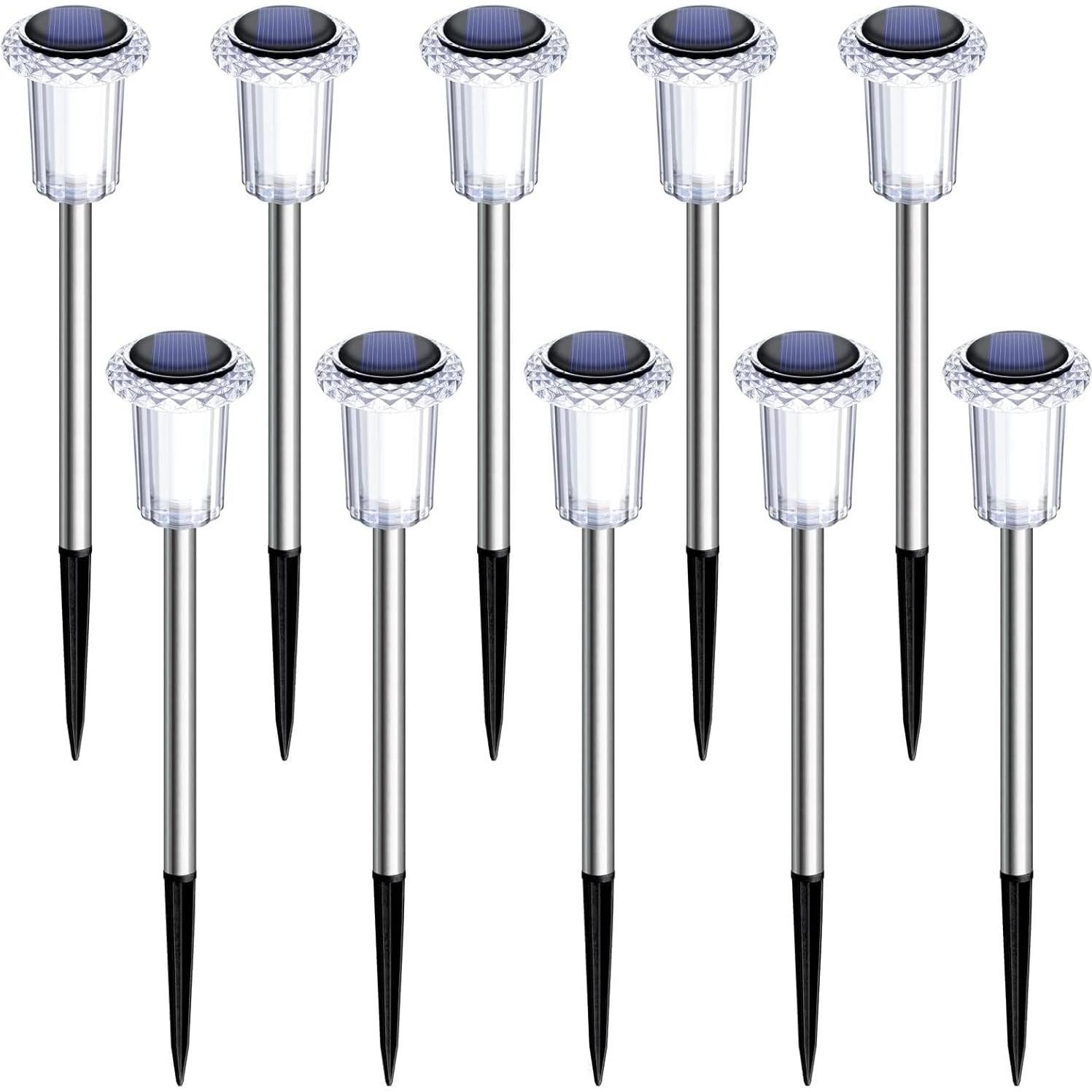 Luces Solares DenicMic LED 6000K Impermeables 10 Paquete