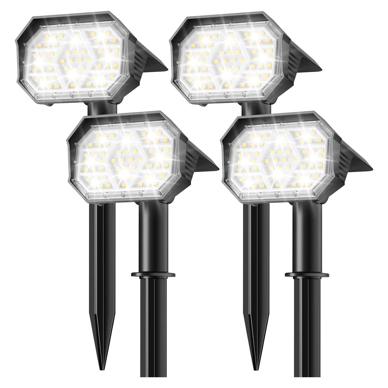 Luces Solares de Spot Brightown 4 Pack 58 LED IP67 2-en-1