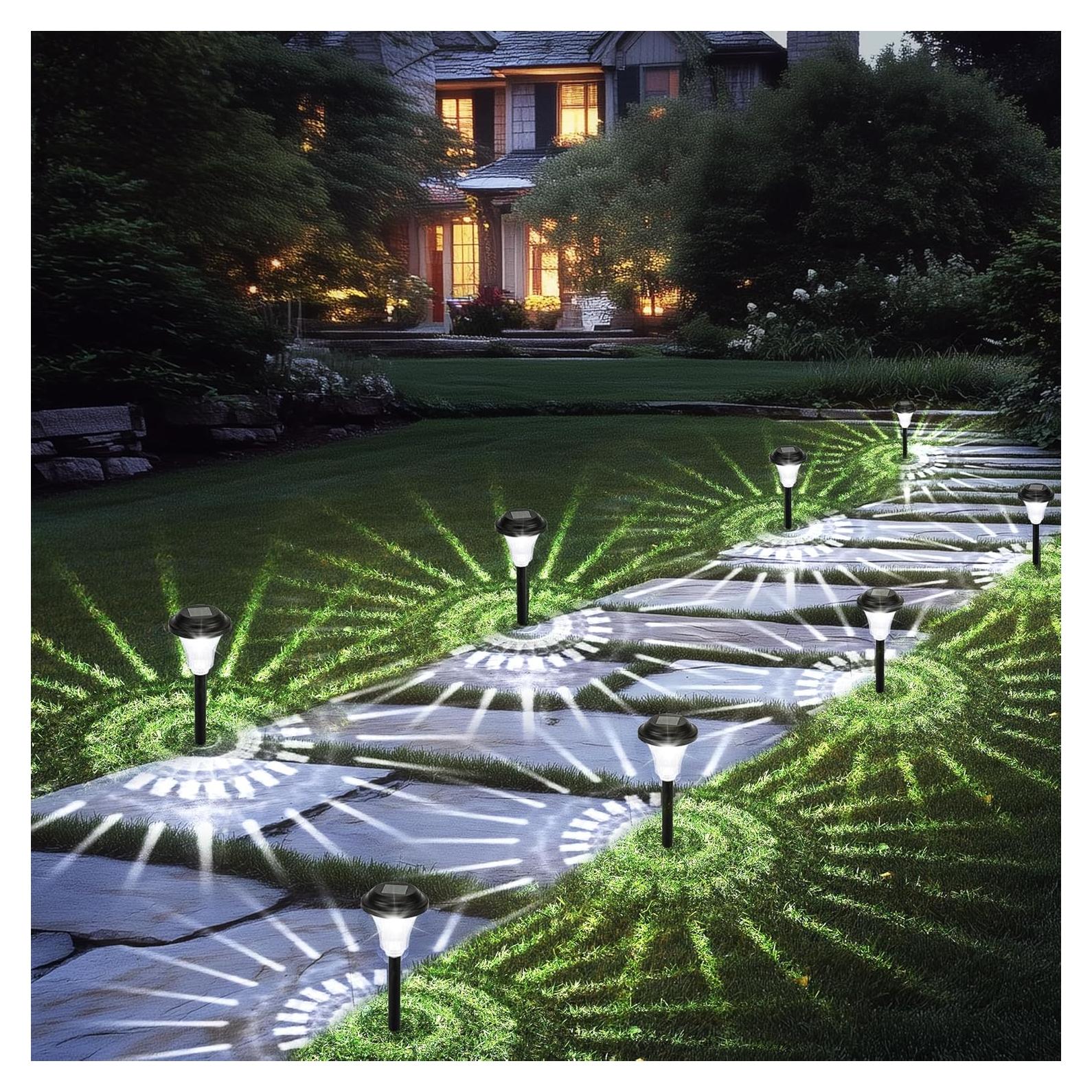 Luces de Camino Solares Rumiom 8 Piezas IP65 Blanco Frío