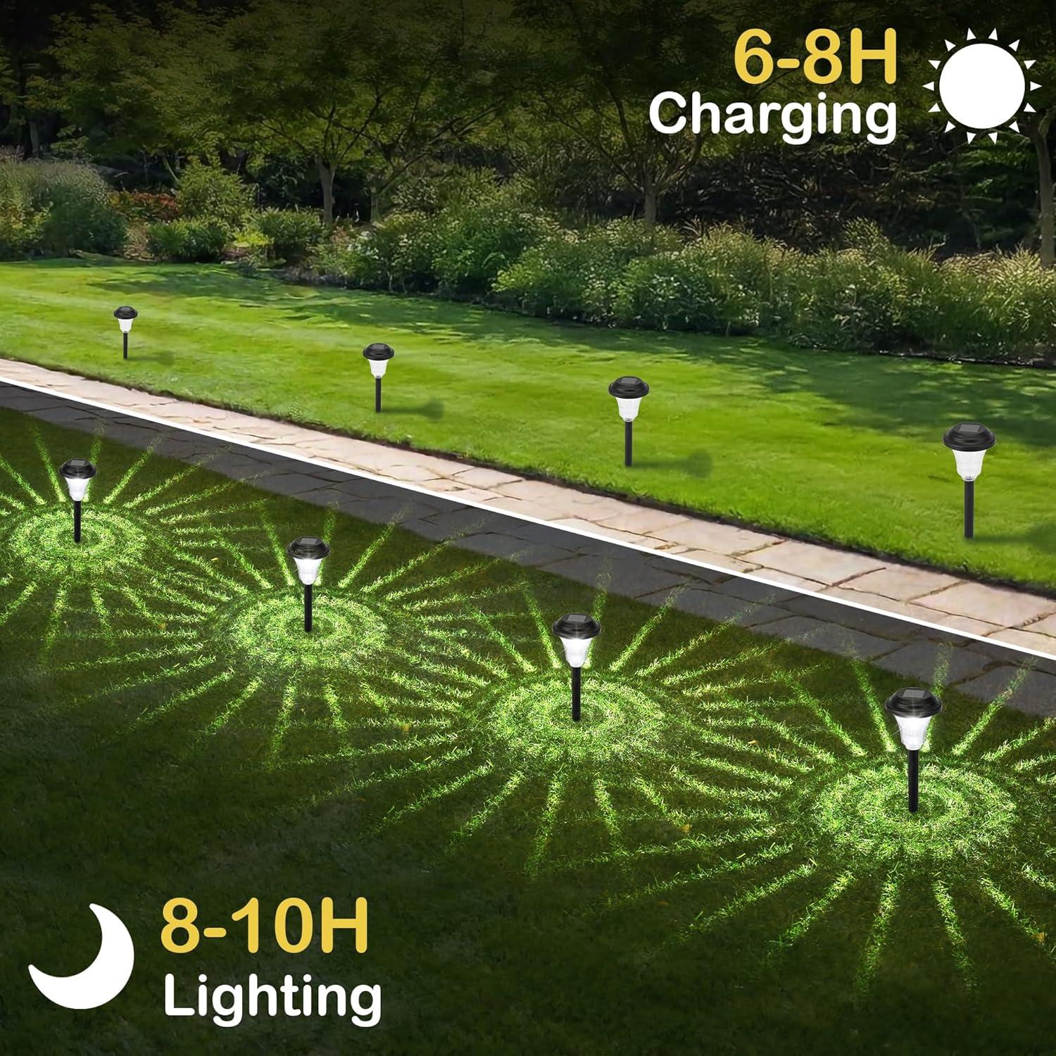 Luces de Camino Solares Rumiom 8 Piezas IP65 Blanco Frío