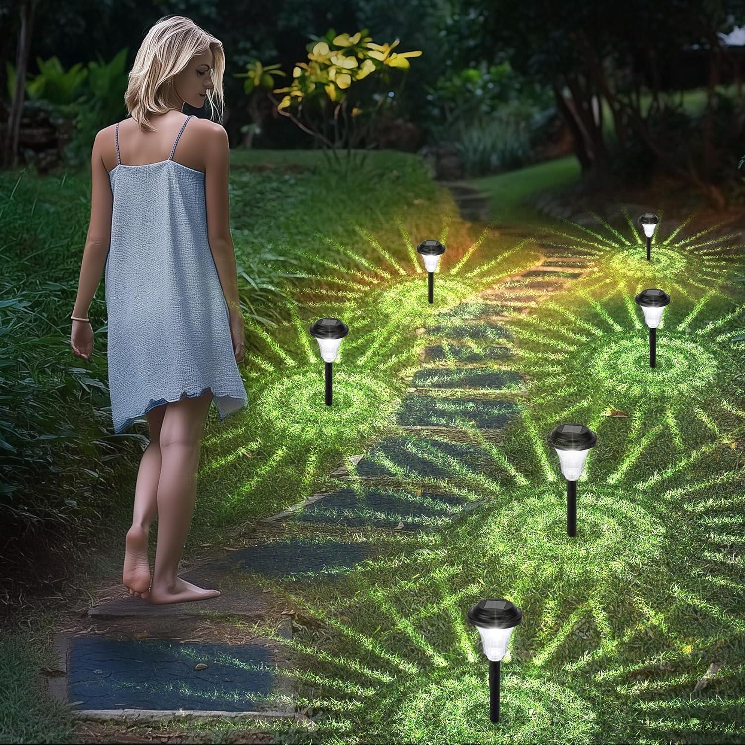 Luces de Camino Solares Rumiom 8 Piezas IP65 Blanco Frío