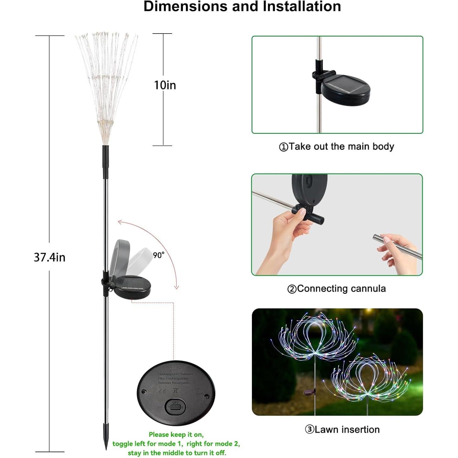 Luces de Jardín Solares Slyuexu 120 LED Multicolor IP65