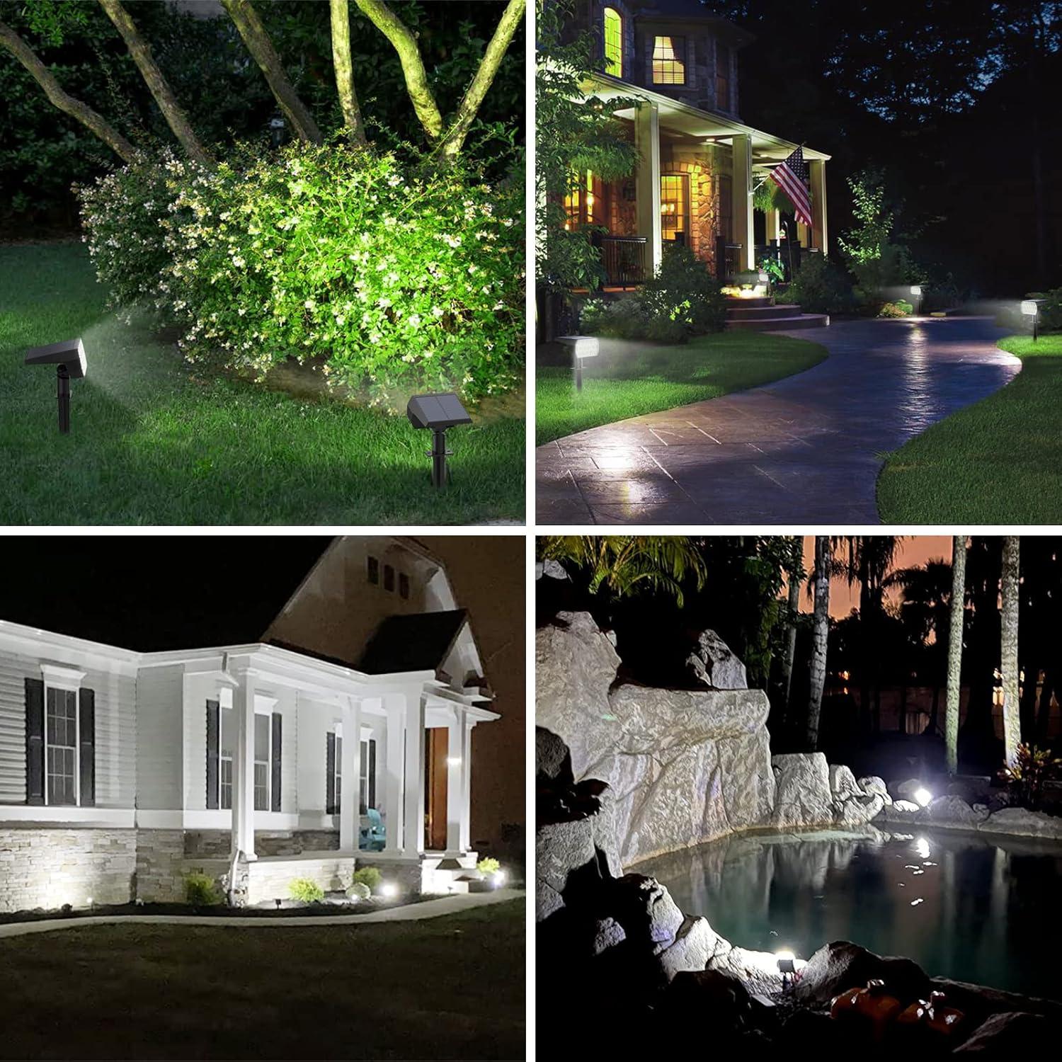 Luces Spot Solares WELALO 6 Paquete 65 LED IP68 para Exteriores