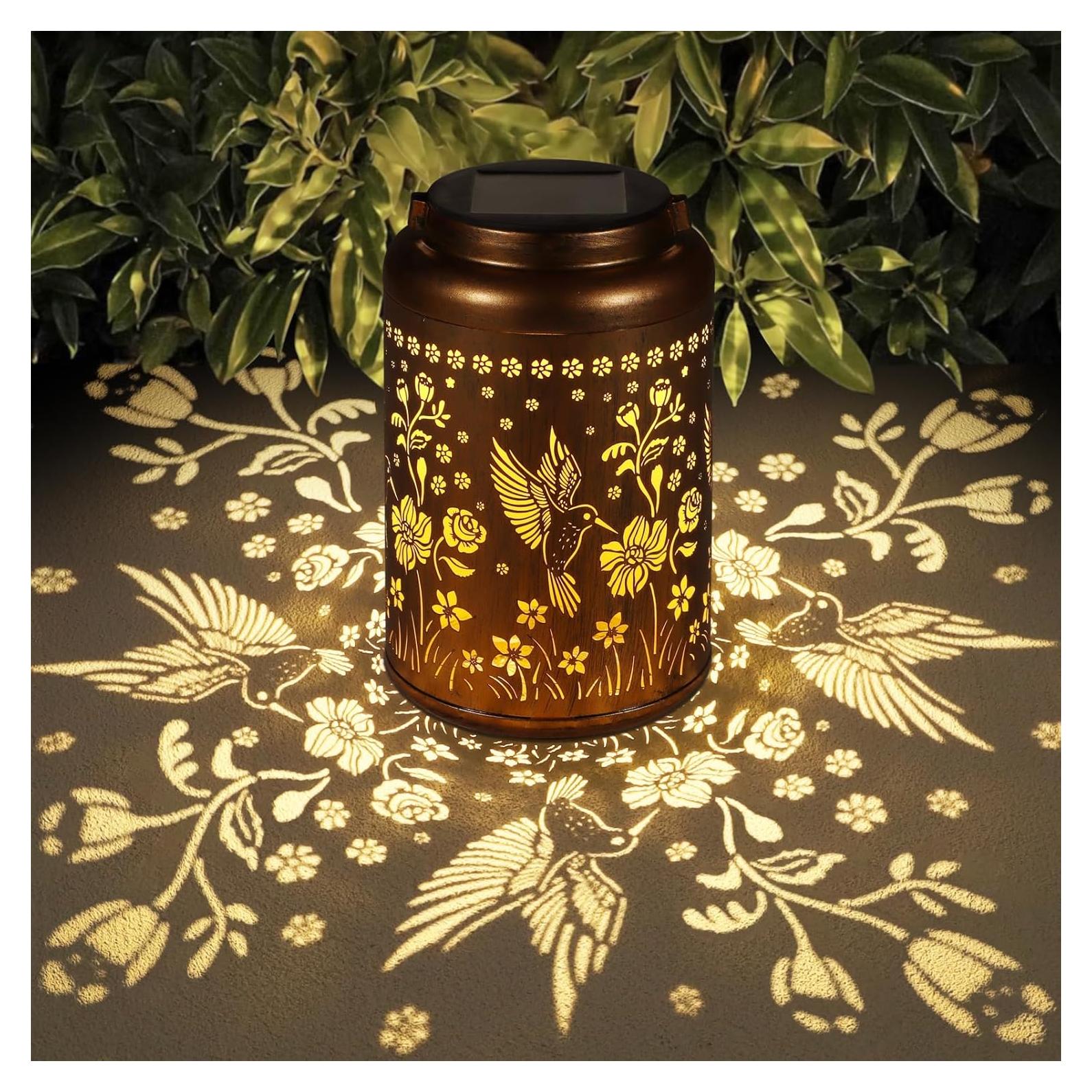 Linterna Solar Colgante Tepaken Colibrí 18.56cm Decorativa