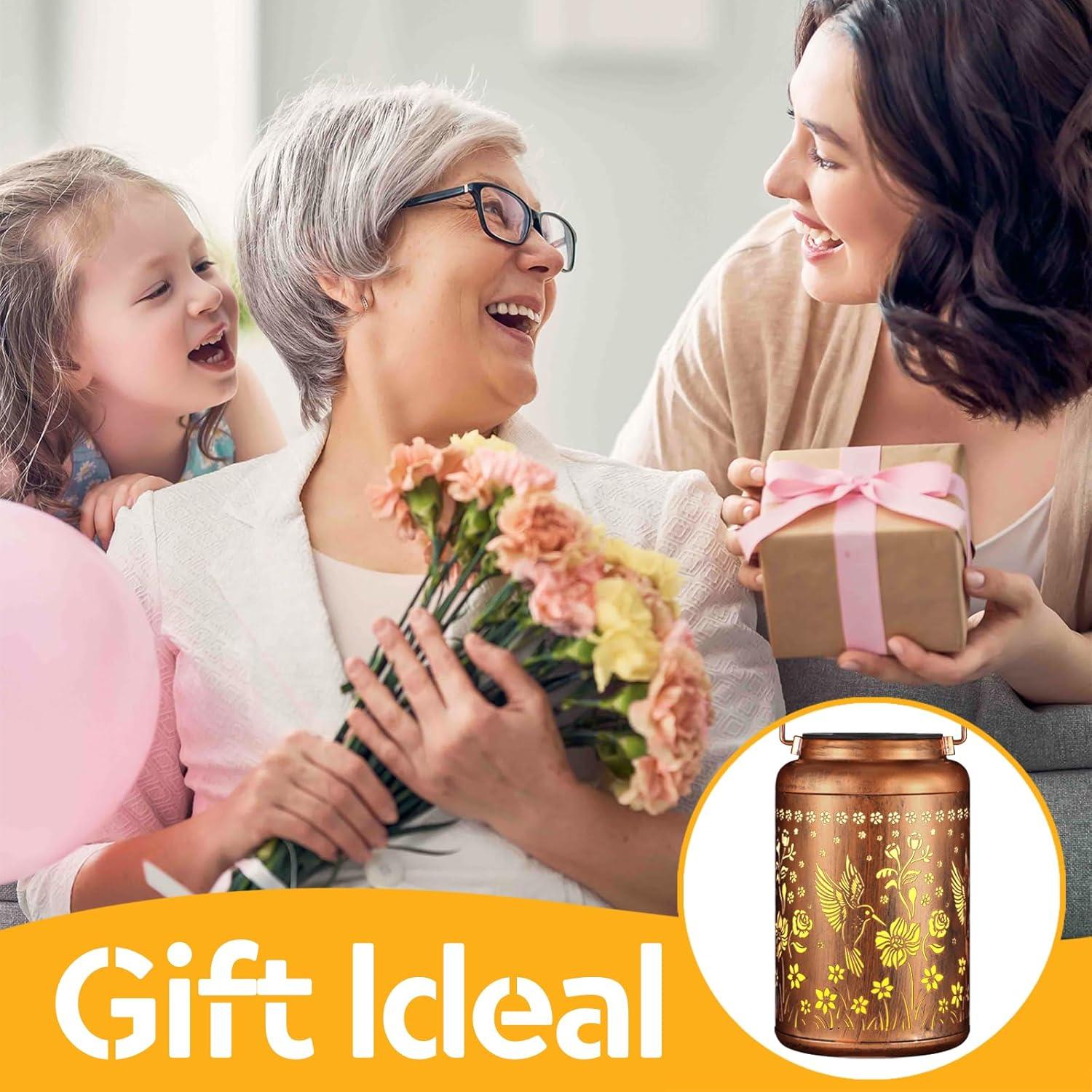 Linterna Solar Colgante Tepaken Colibrí 18.56cm Decorativa