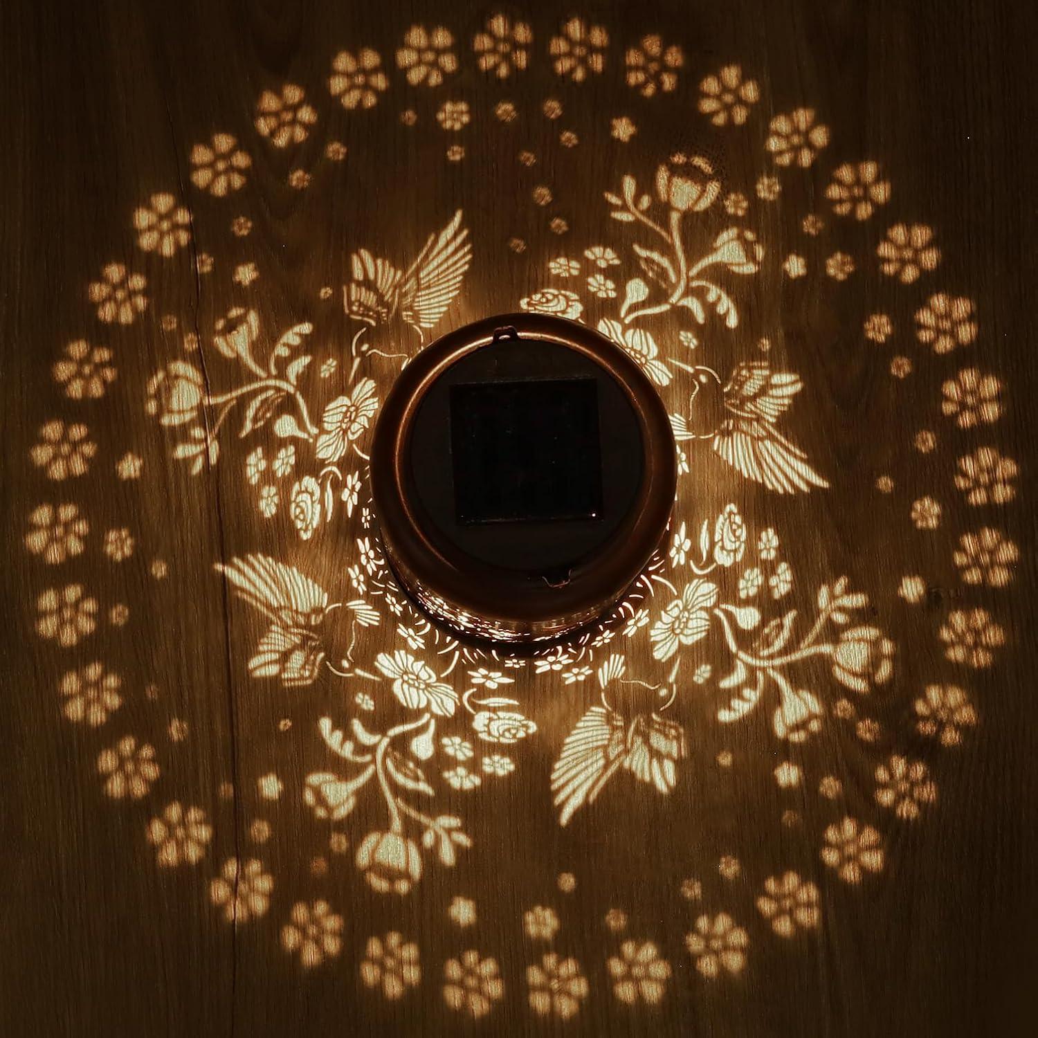 Linterna Solar Colgante Tepaken Colibrí 18.56cm Decorativa