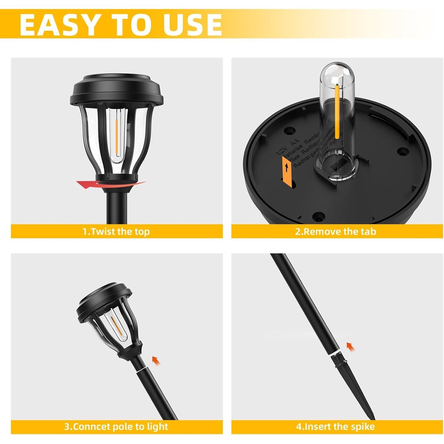 Luces Solares Exteriores DERAYSION 12 Paquete Automáticas