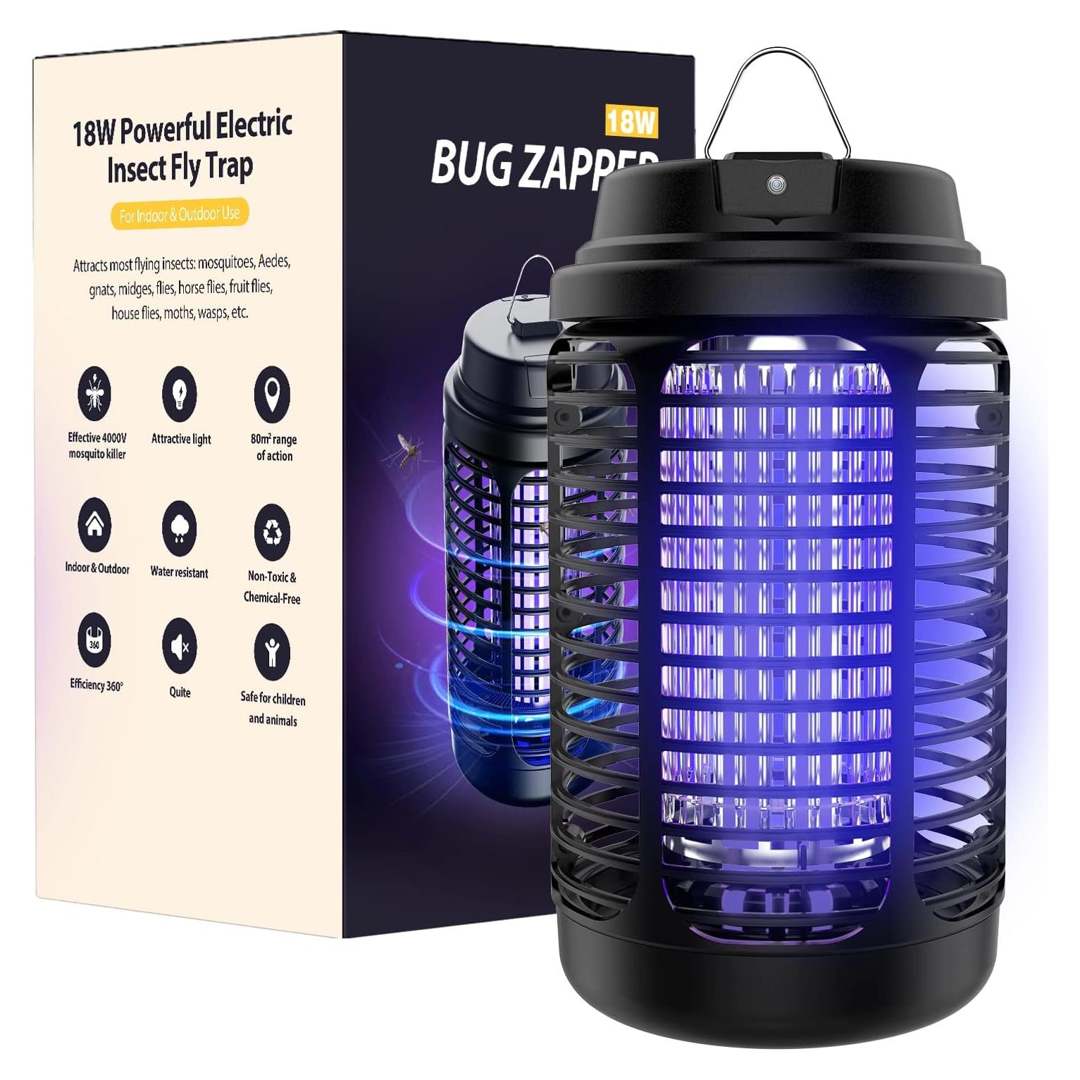 Zapper de Insectos Eléctrico VANELC 4000V Impermeable 1.05kg