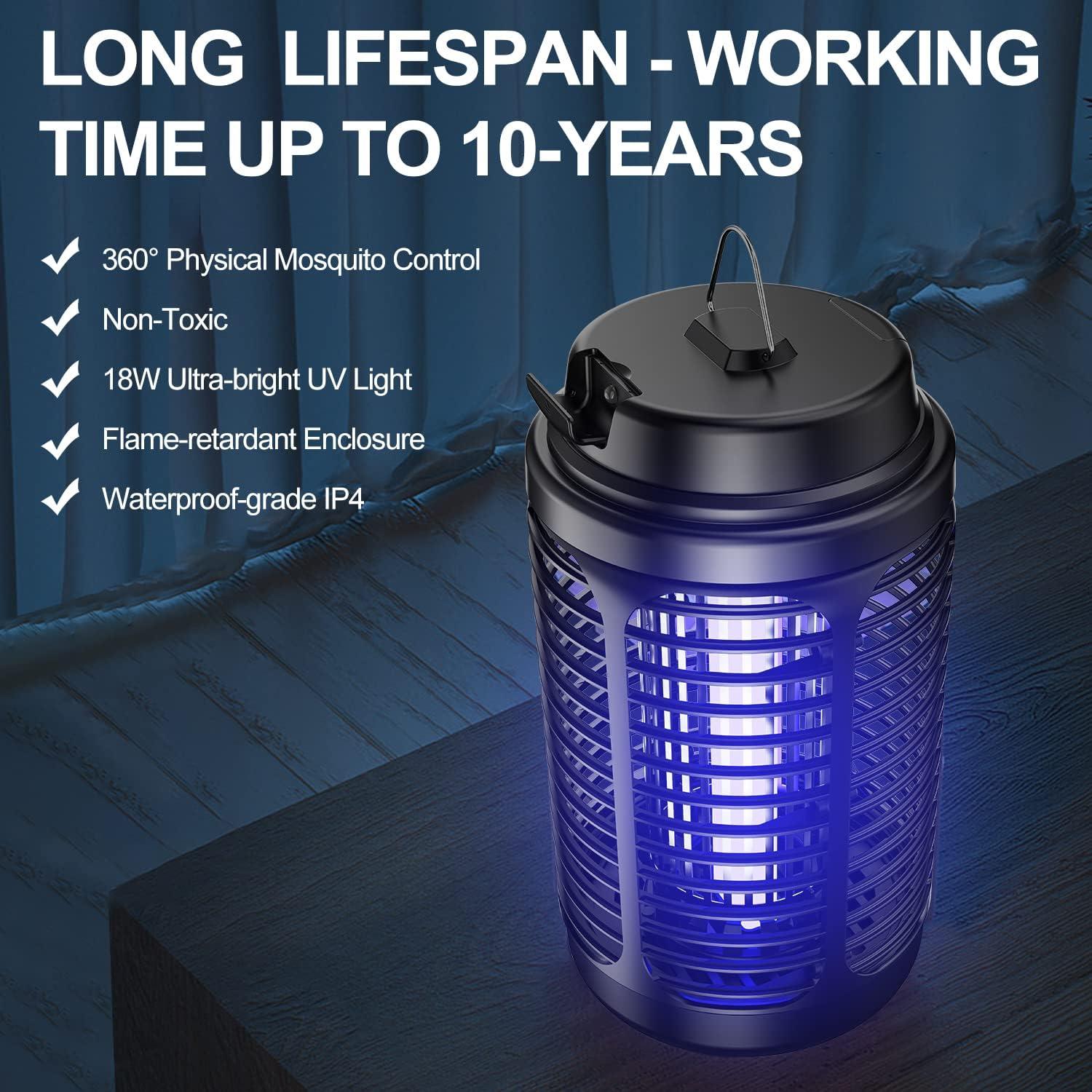 Zapper de Insectos Eléctrico VANELC 4000V Impermeable 1.05kg