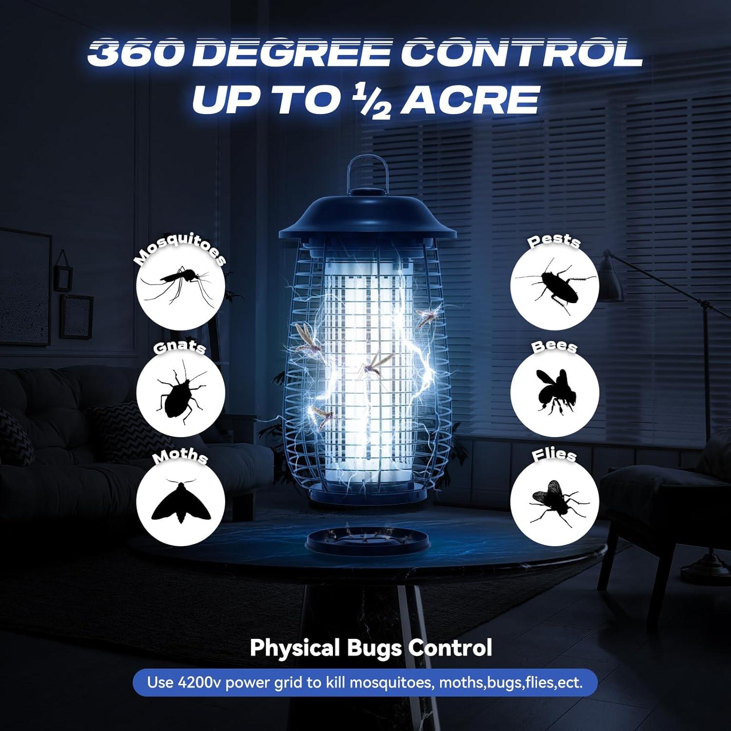 Trampa Eléctrica de Mosquitos ILCPP 4200V Impermeable 0.64kg