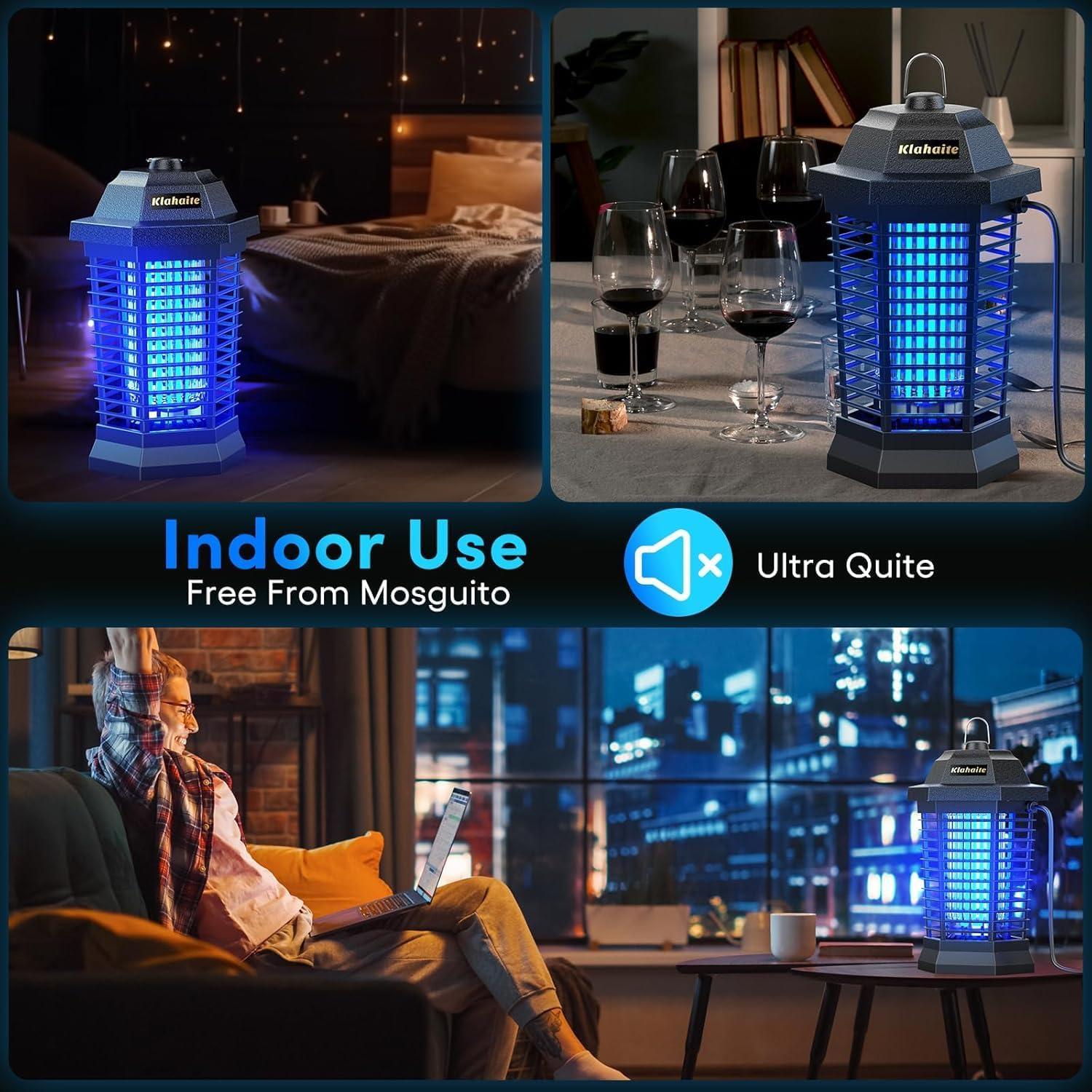 Zapper de Insectos Klahaite K15 Pro 4200V para Jardín 1/2 Acre