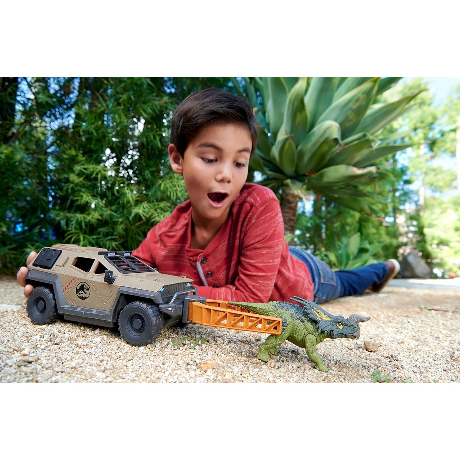 Camión Mattel Jurassic World Einiosaurus 9.5 cm Volteo