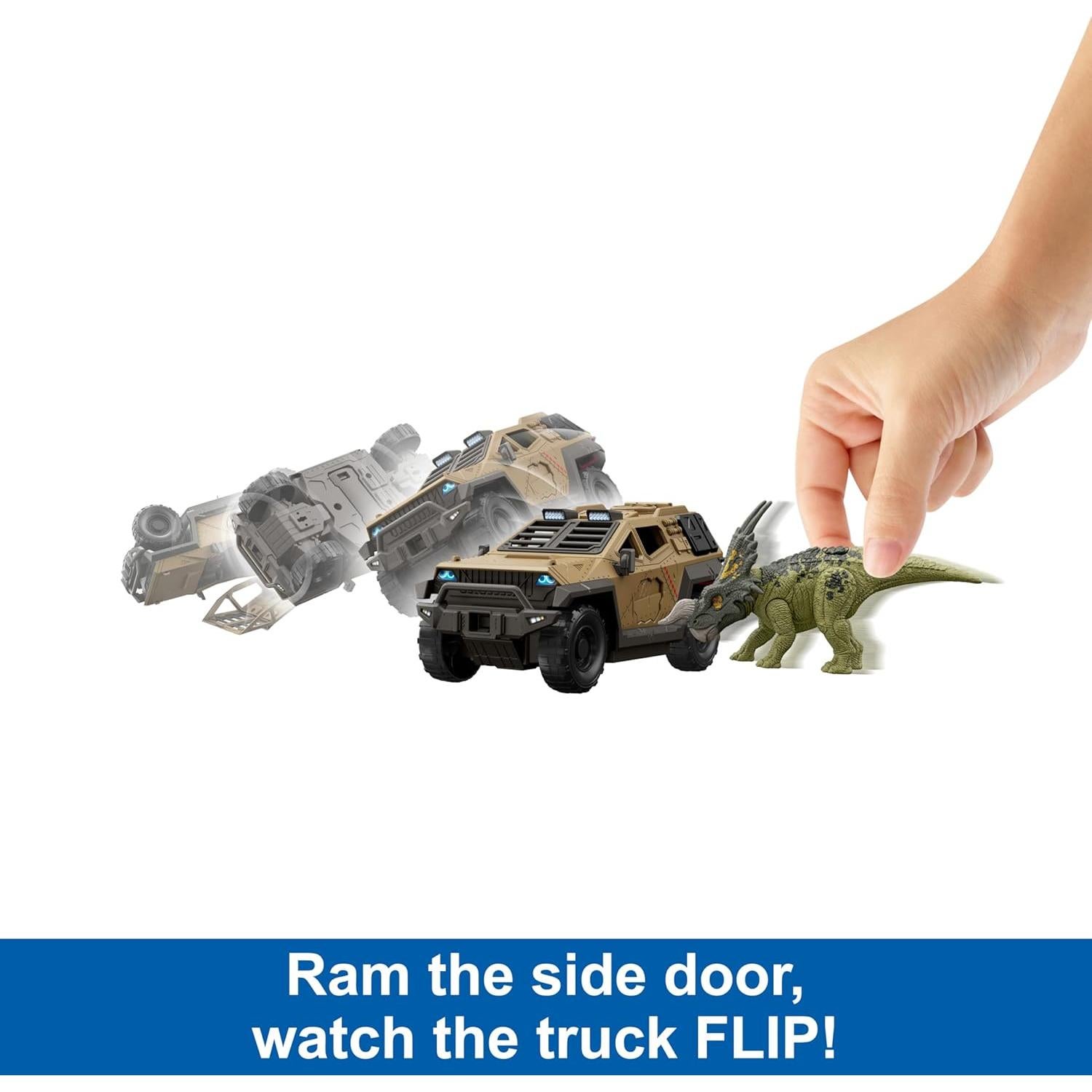 Camión Mattel Jurassic World Einiosaurus 9.5 cm Volteo