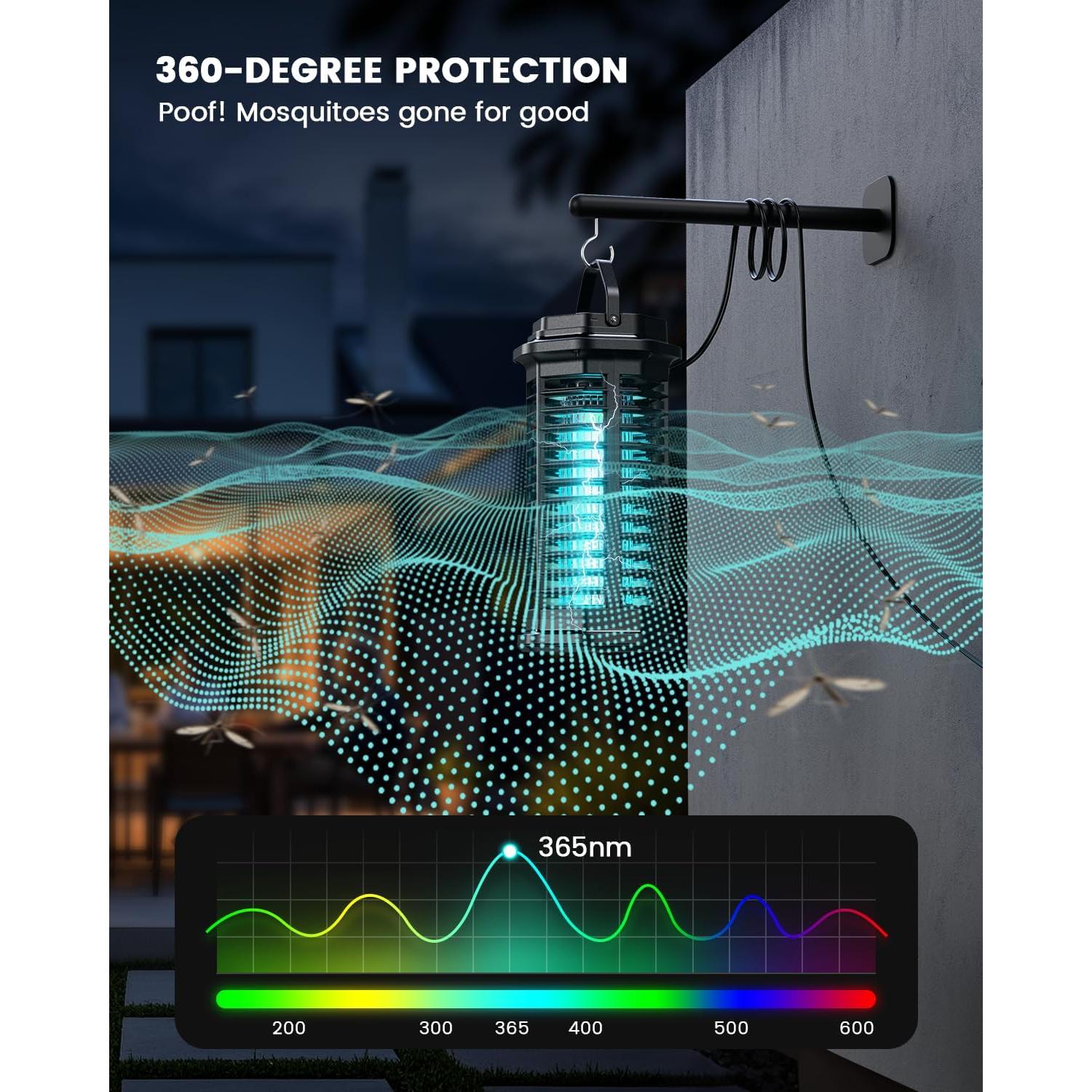 Zapper Eléctrico de Insectos Minimoon HK-09 4200V IPX4