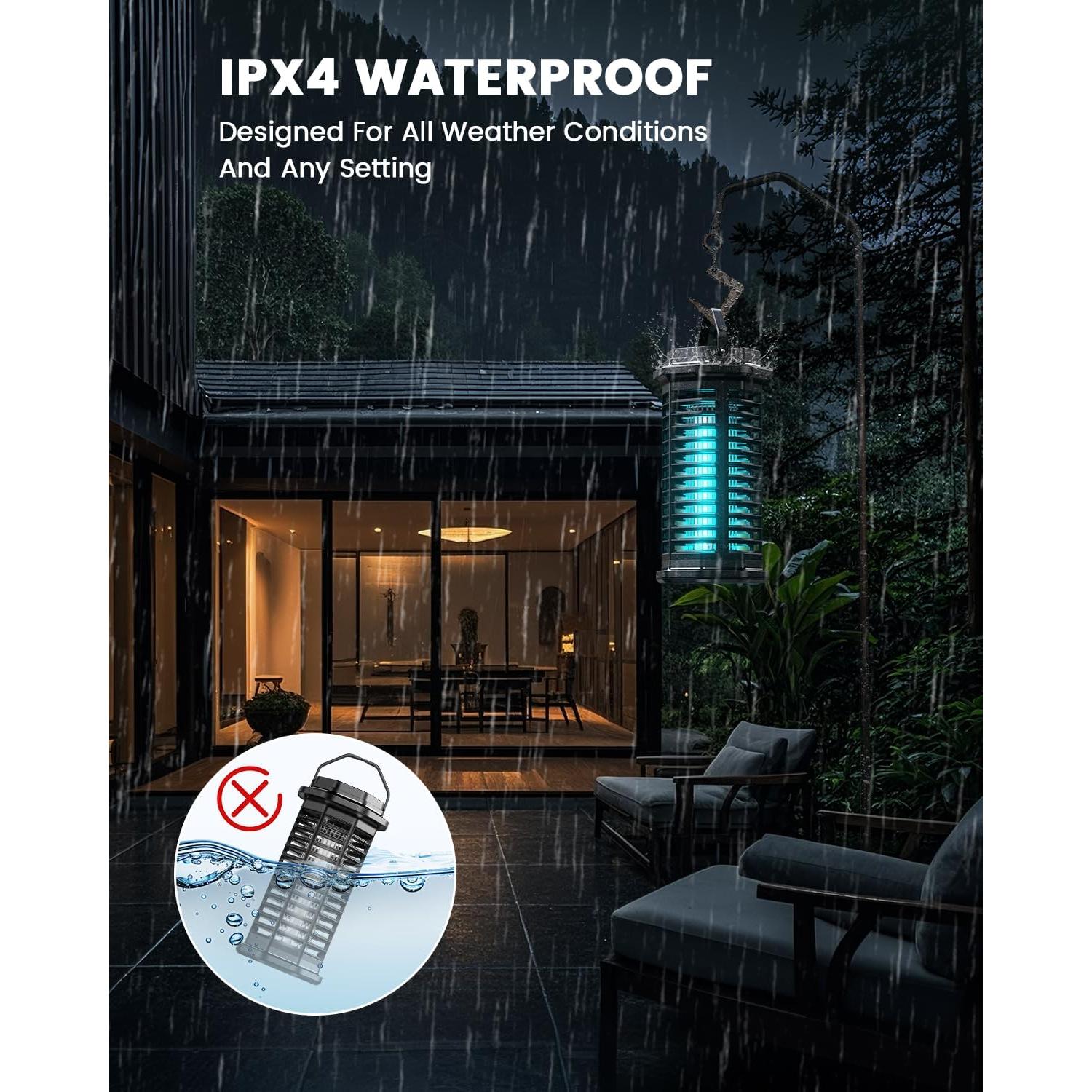 Zapper Eléctrico de Insectos Minimoon HK-09 4200V IPX4