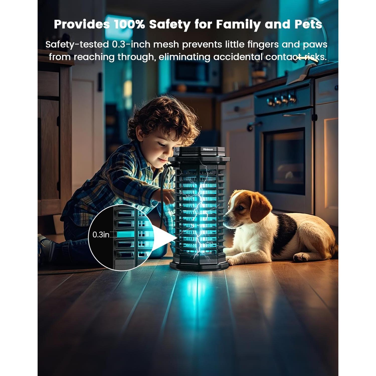 Zapper Eléctrico de Insectos Minimoon HK-09 4200V IPX4